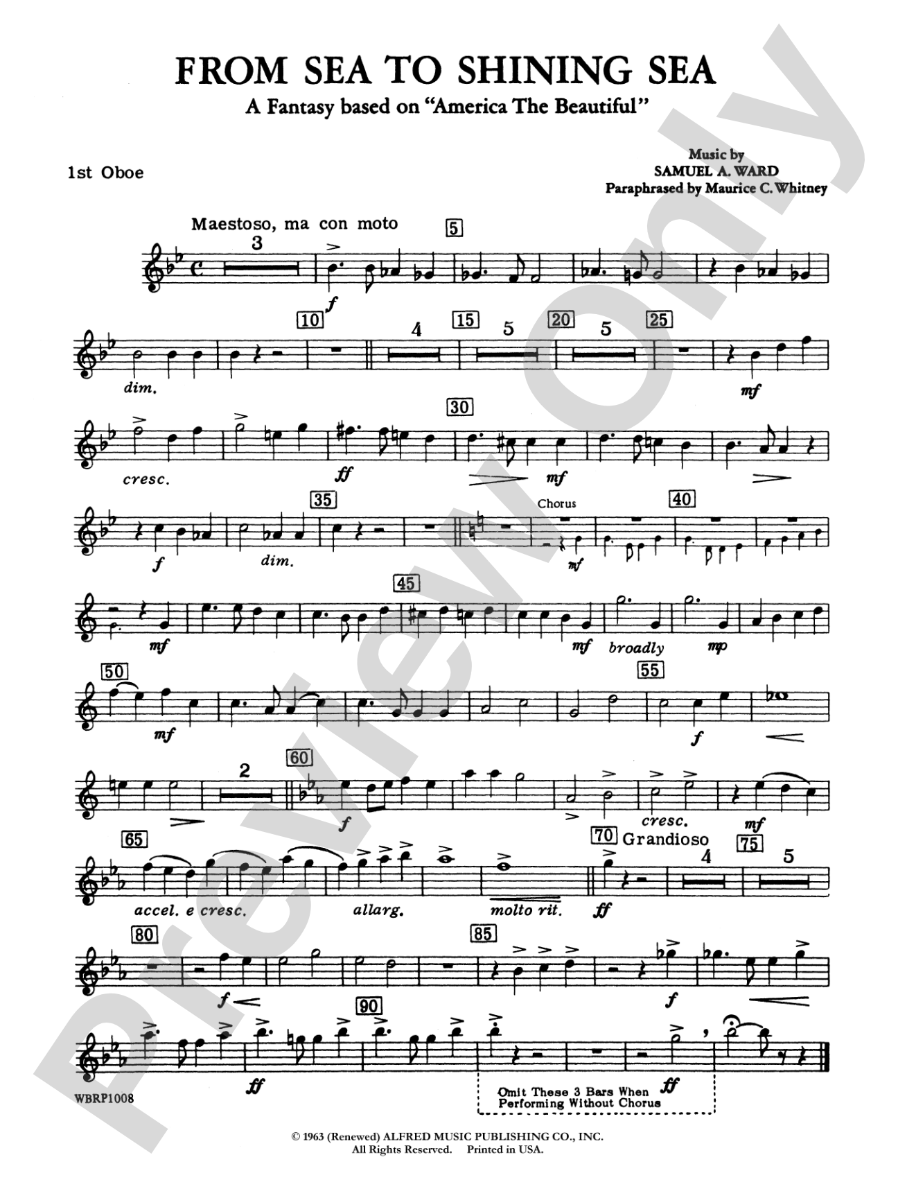 From Sea to Shining Sea (A Fantasy Based on "America the Beautiful"): Oboe