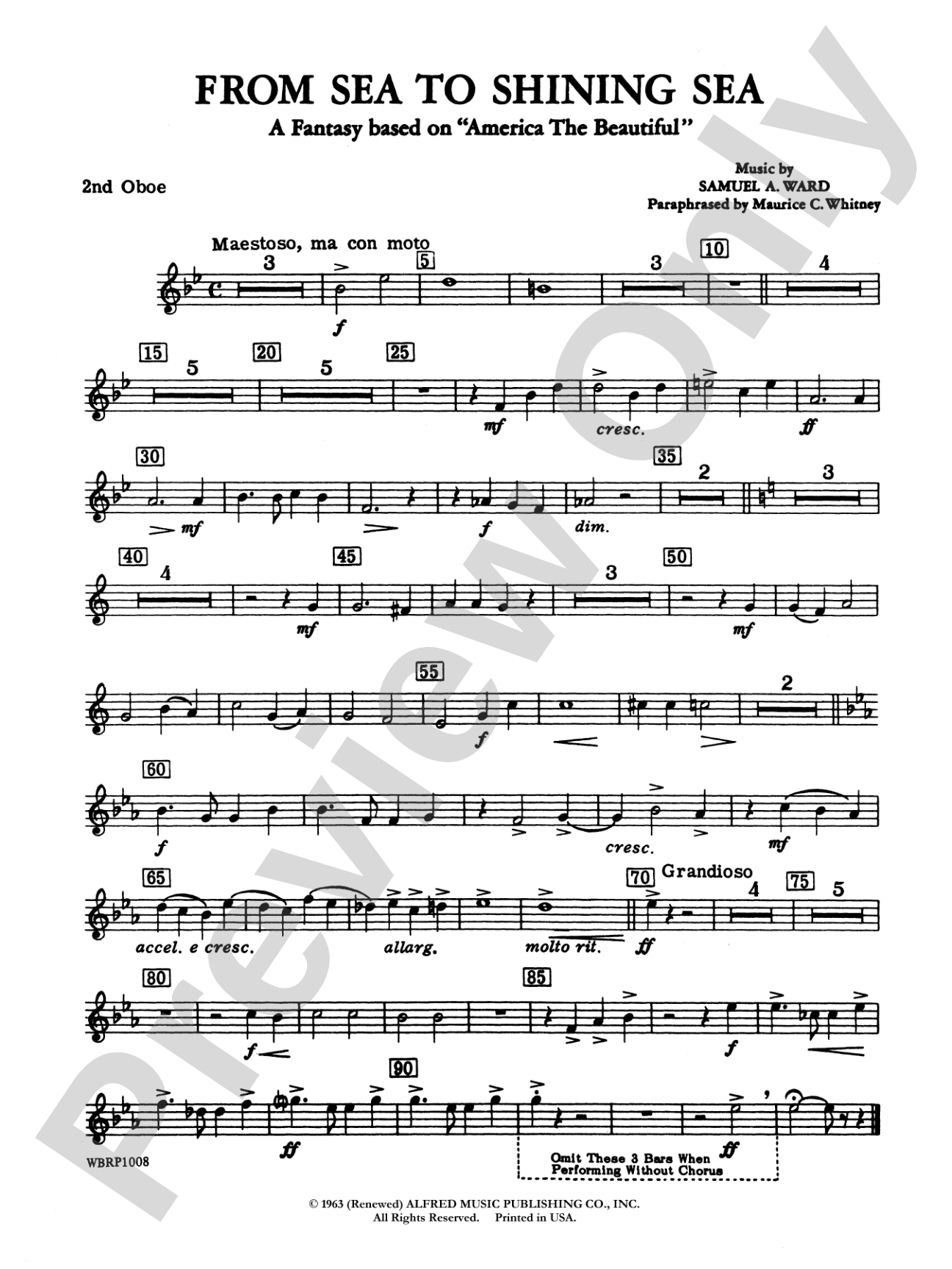 From Sea to Shining Sea (A Fantasy Based on "America the Beautiful"): 2nd Oboe