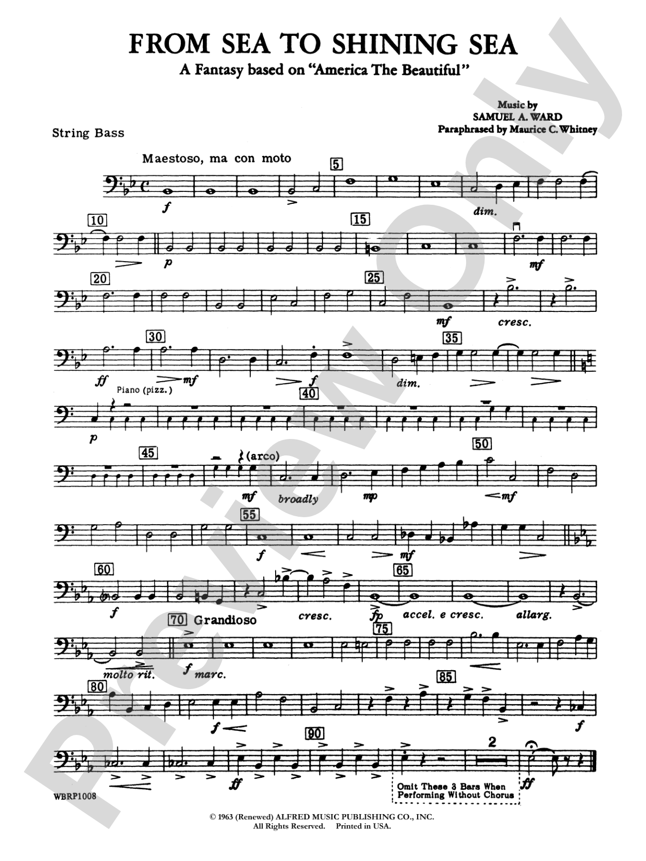 From Sea to Shining Sea (A Fantasy Based on "America the Beautiful"): String Bass