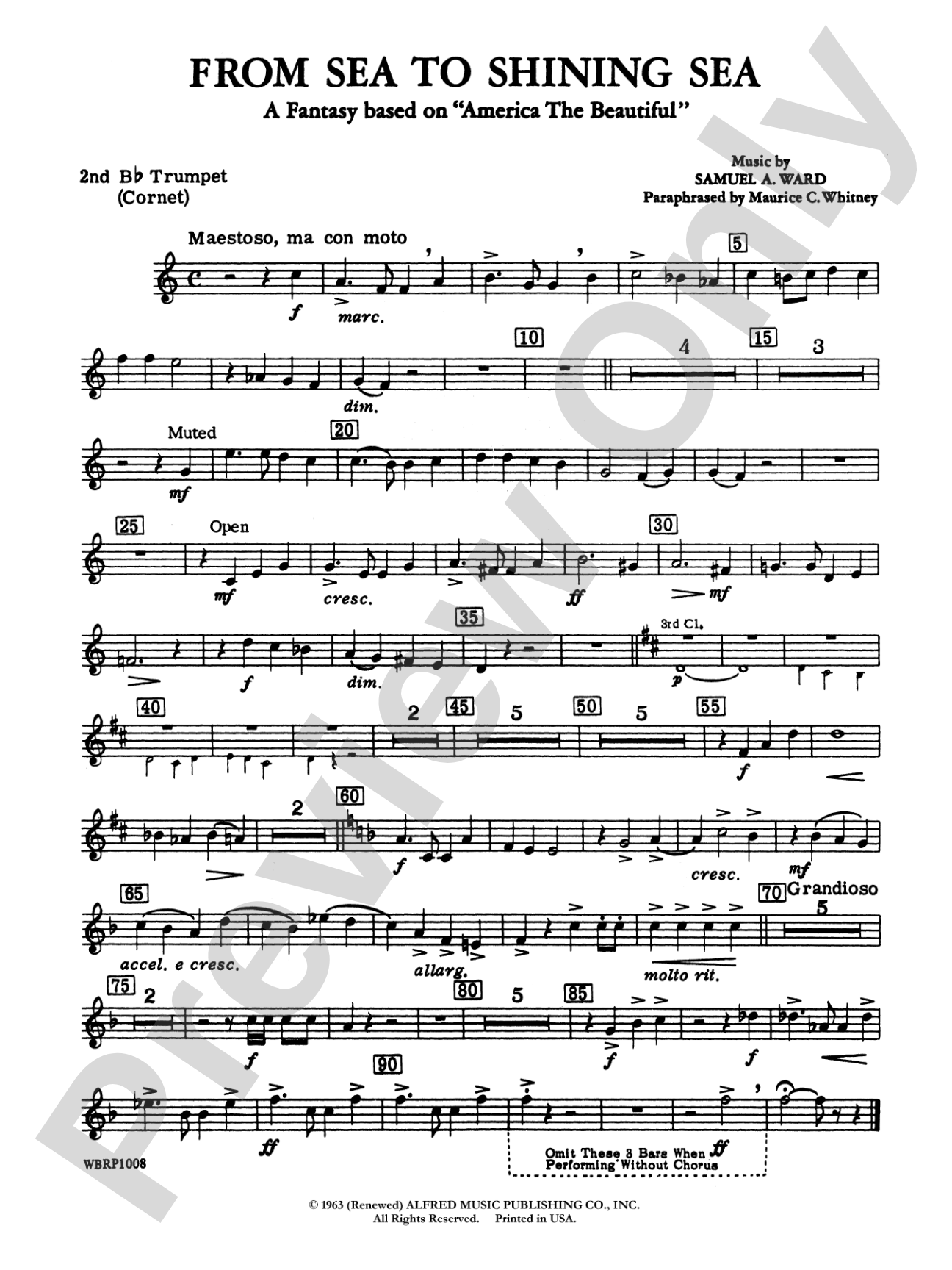 From Sea to Shining Sea (A Fantasy Based on "America the Beautiful"): 2nd B-flat Trumpet