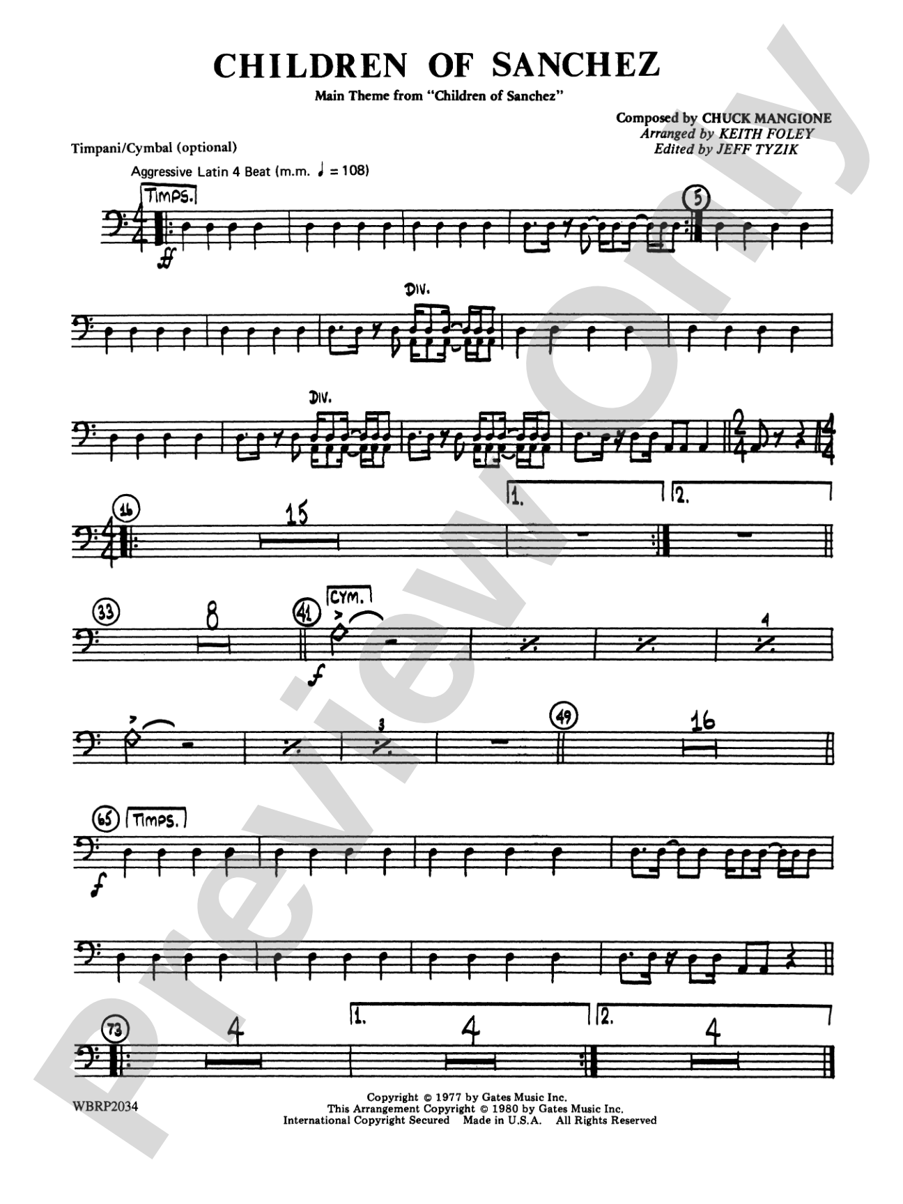 Children of Sanchez: Timpani