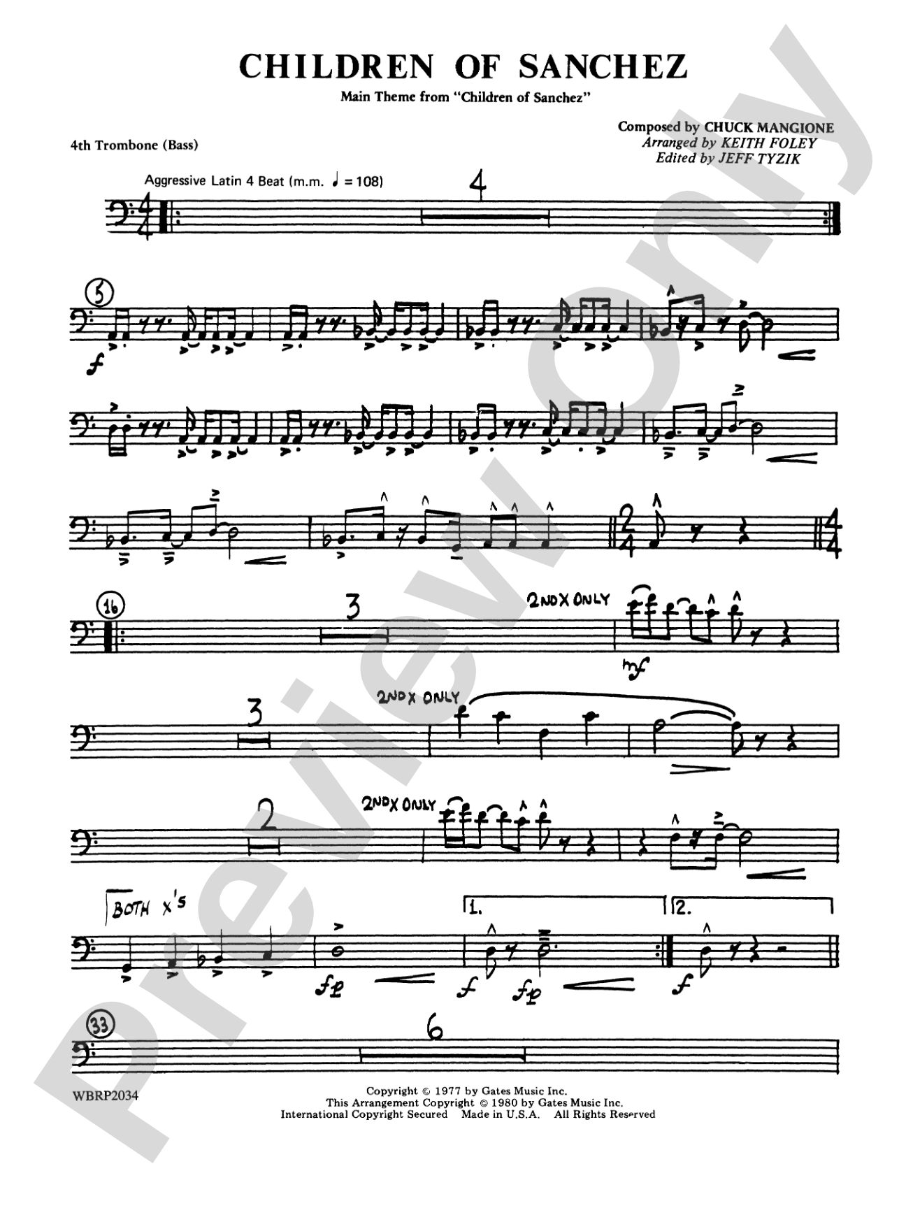 Children of Sanchez: 4th Trombone