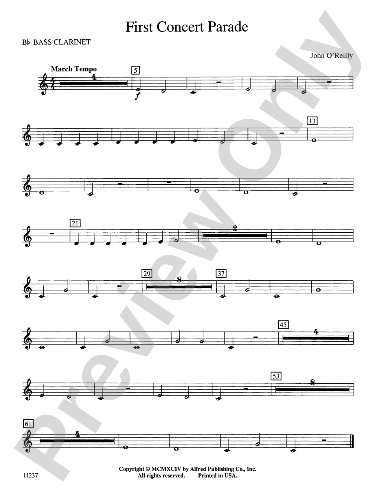 First Concert Parade: B-flat Bass Clarinet