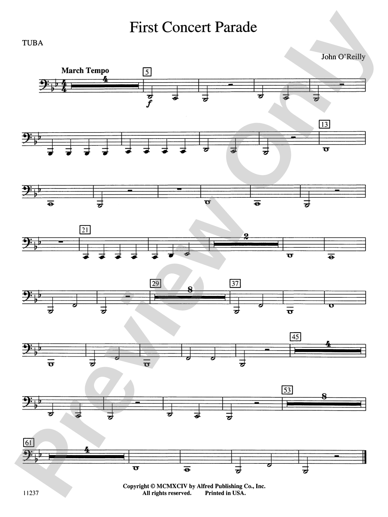First Concert Parade: Tuba