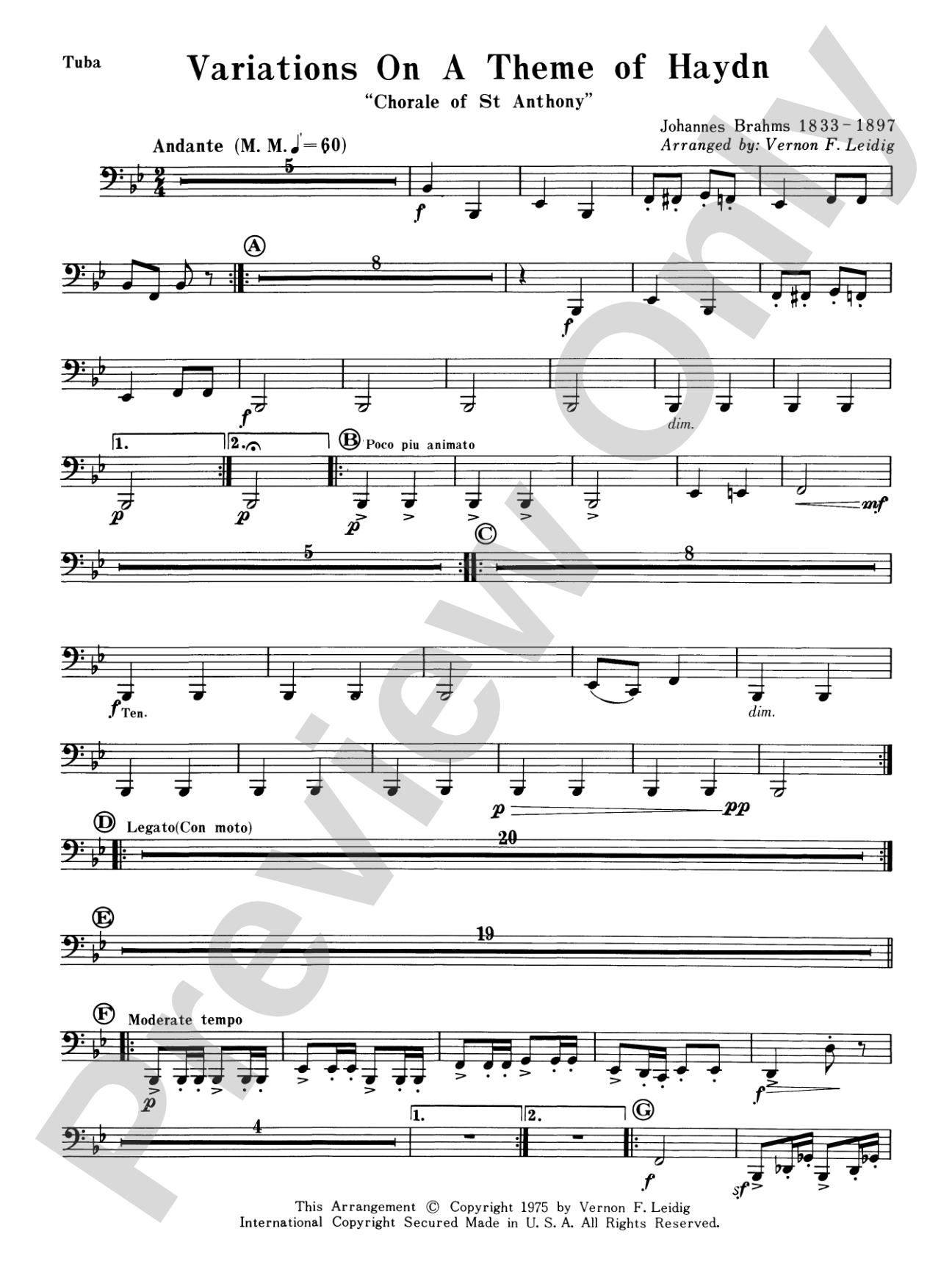 Variations on a Theme of Haydn: Tuba