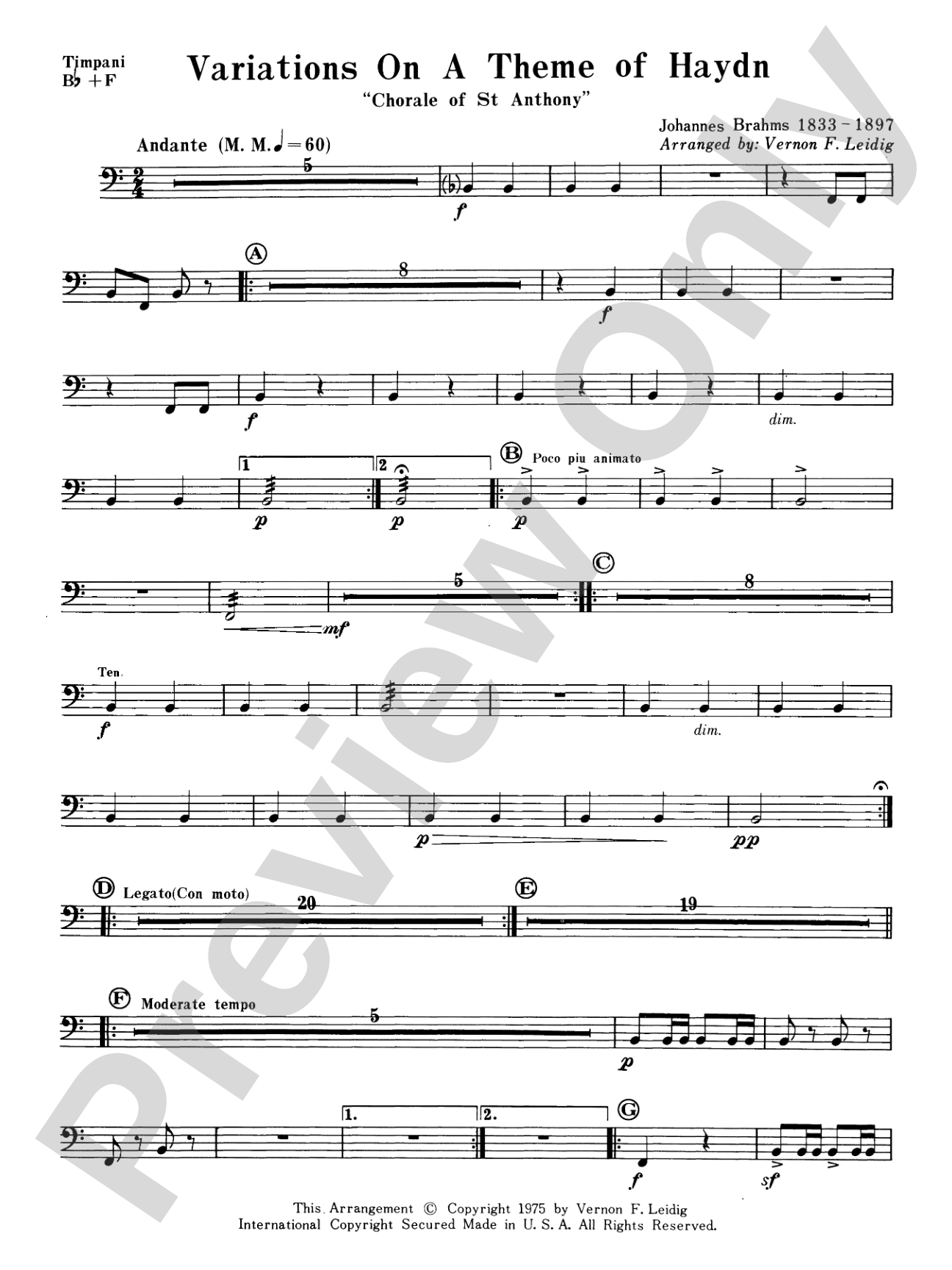 Variations on a Theme of Haydn: Timpani