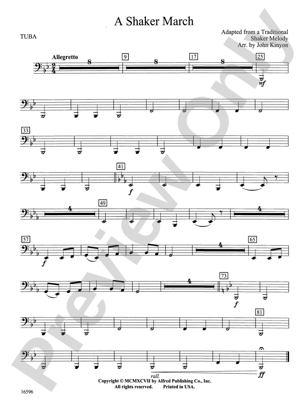 A Shaker March: Tuba