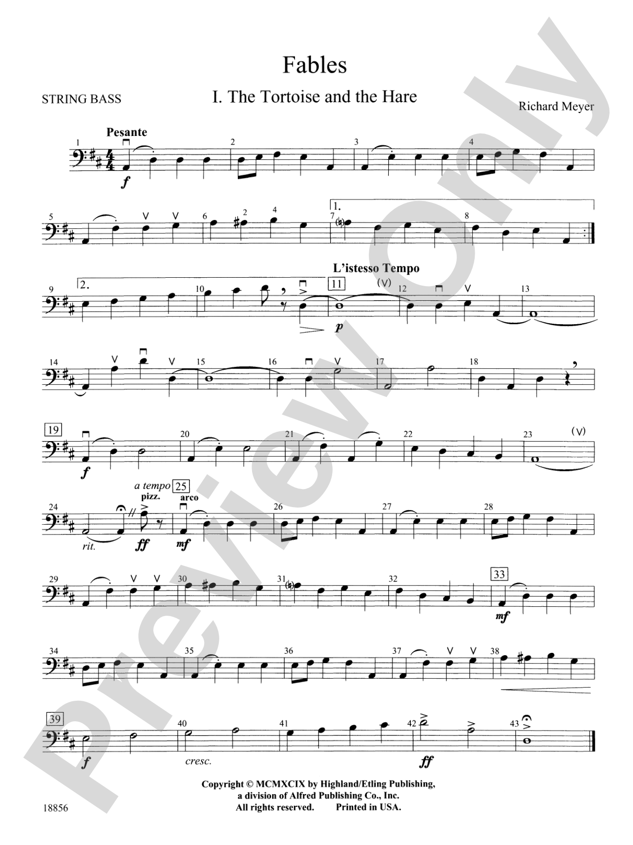 Fables: String Bass