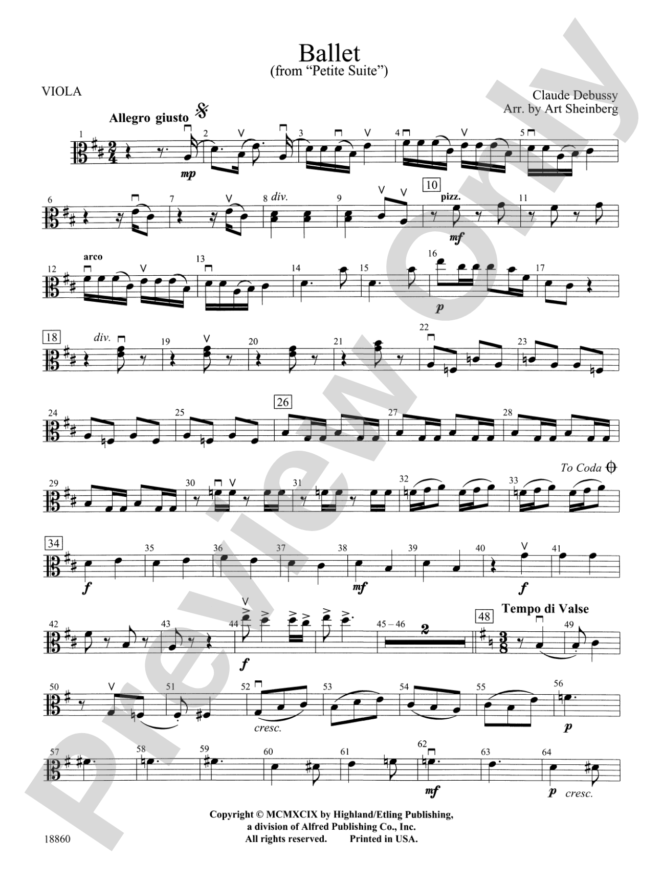 Ballet from Petite Suite: Viola