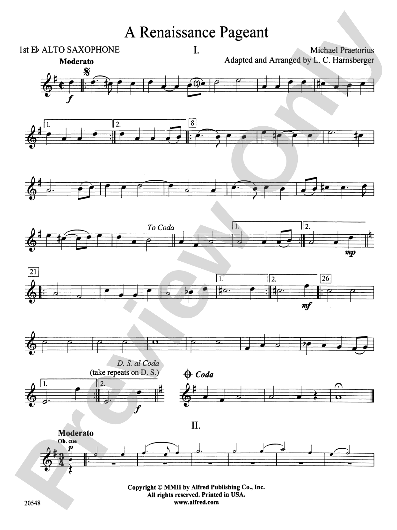 A Renaissance Pageant: E-flat Alto Saxophone
