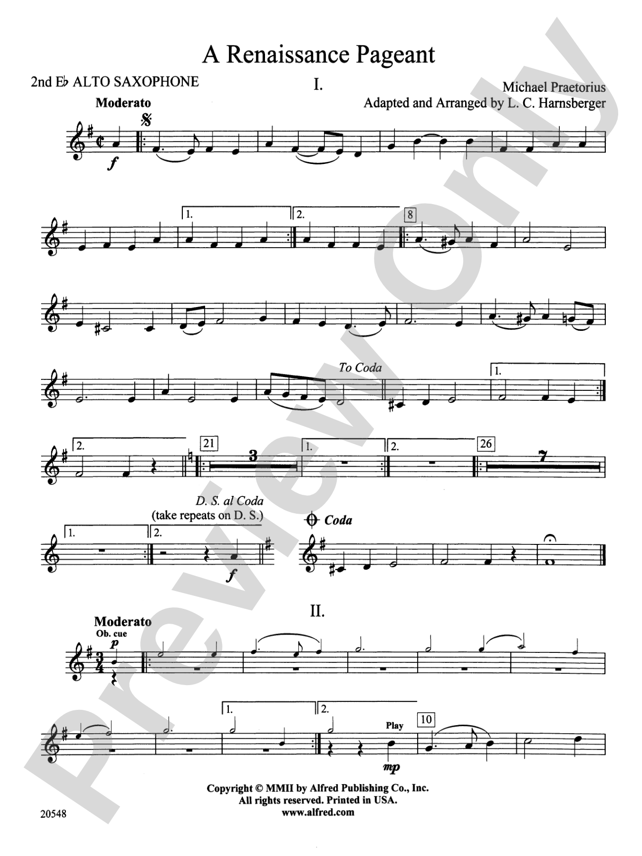 A Renaissance Pageant: 2nd E-flat Alto Saxophone