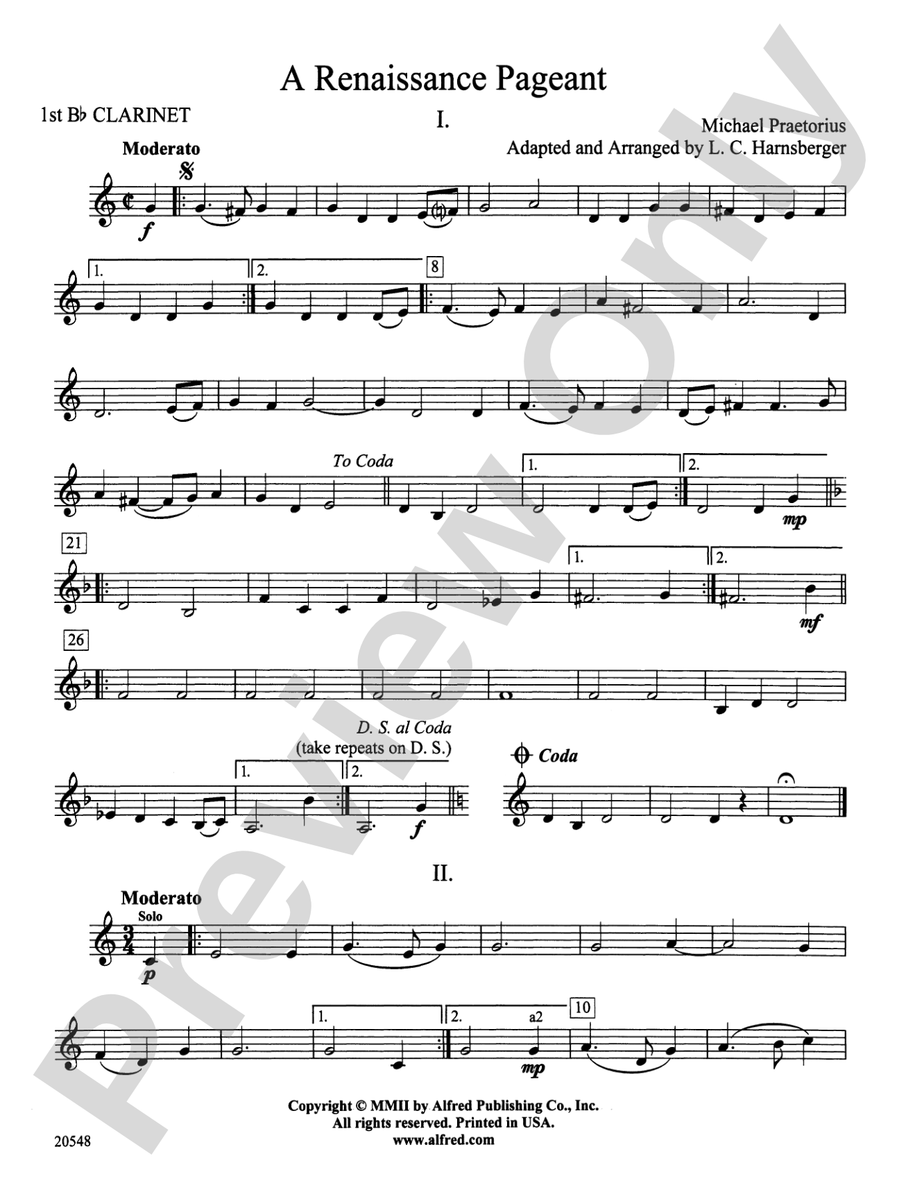A Renaissance Pageant: 1st B-flat Clarinet
