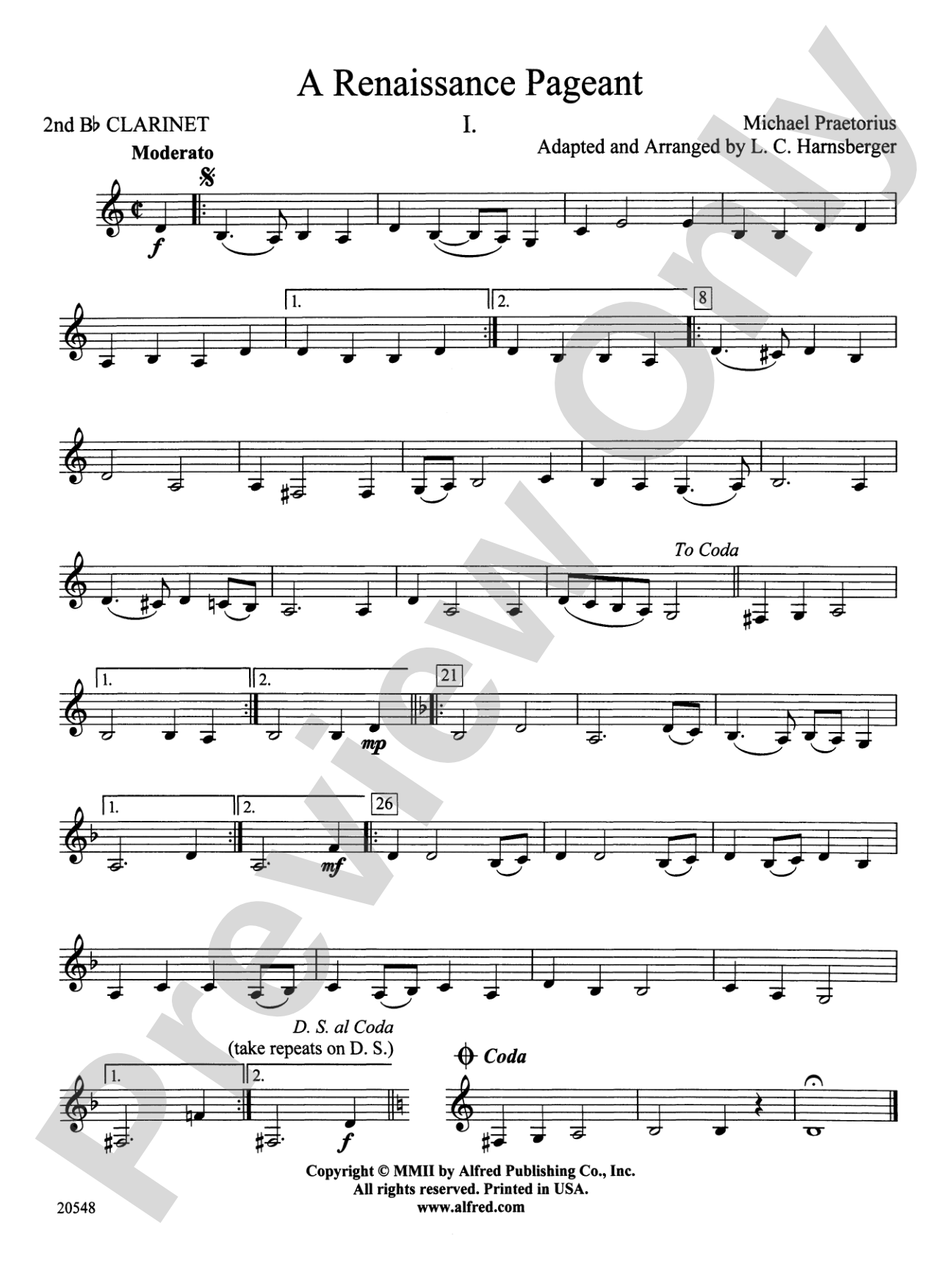 A Renaissance Pageant: 2nd B-flat Clarinet