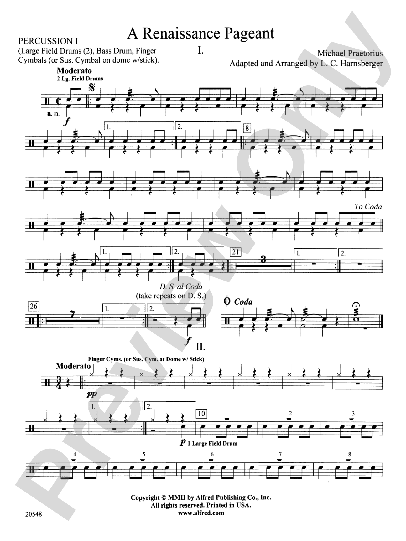 A Renaissance Pageant: 1st Percussion