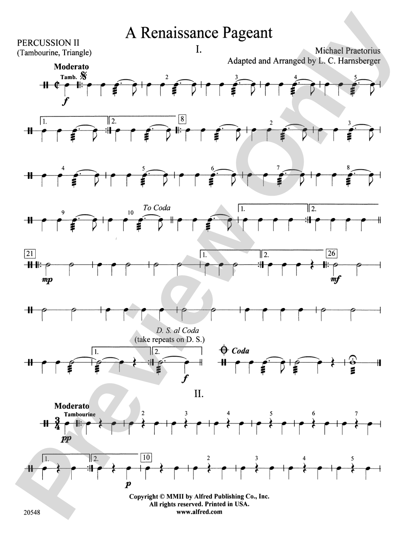 A Renaissance Pageant: 2nd Percussion