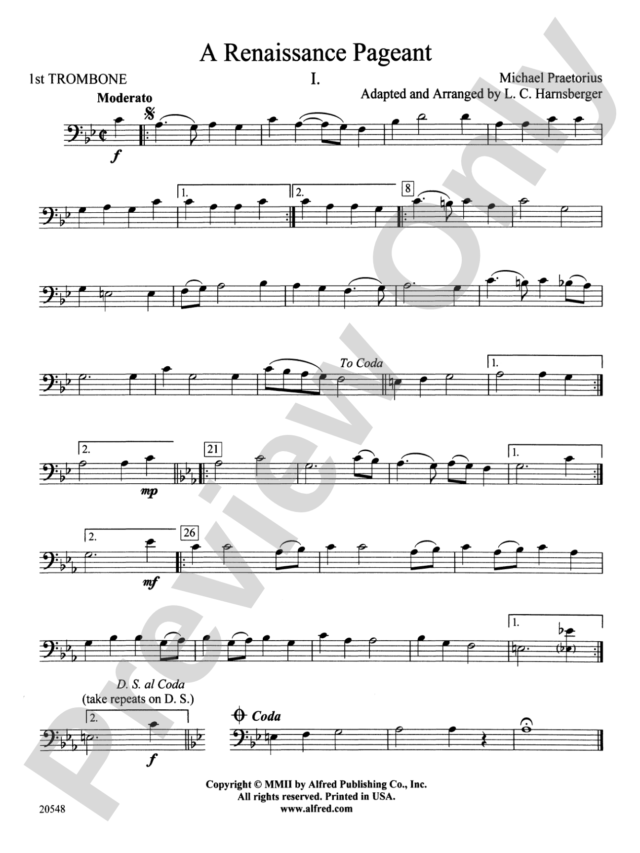 A Renaissance Pageant: 1st Trombone