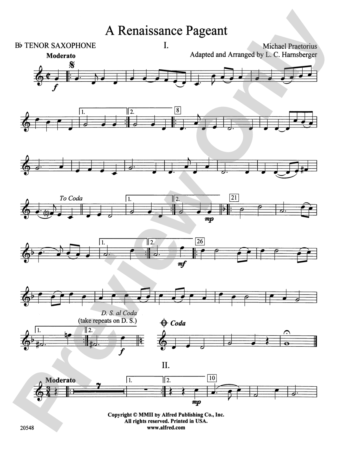 A Renaissance Pageant: B-flat Tenor Saxophone
