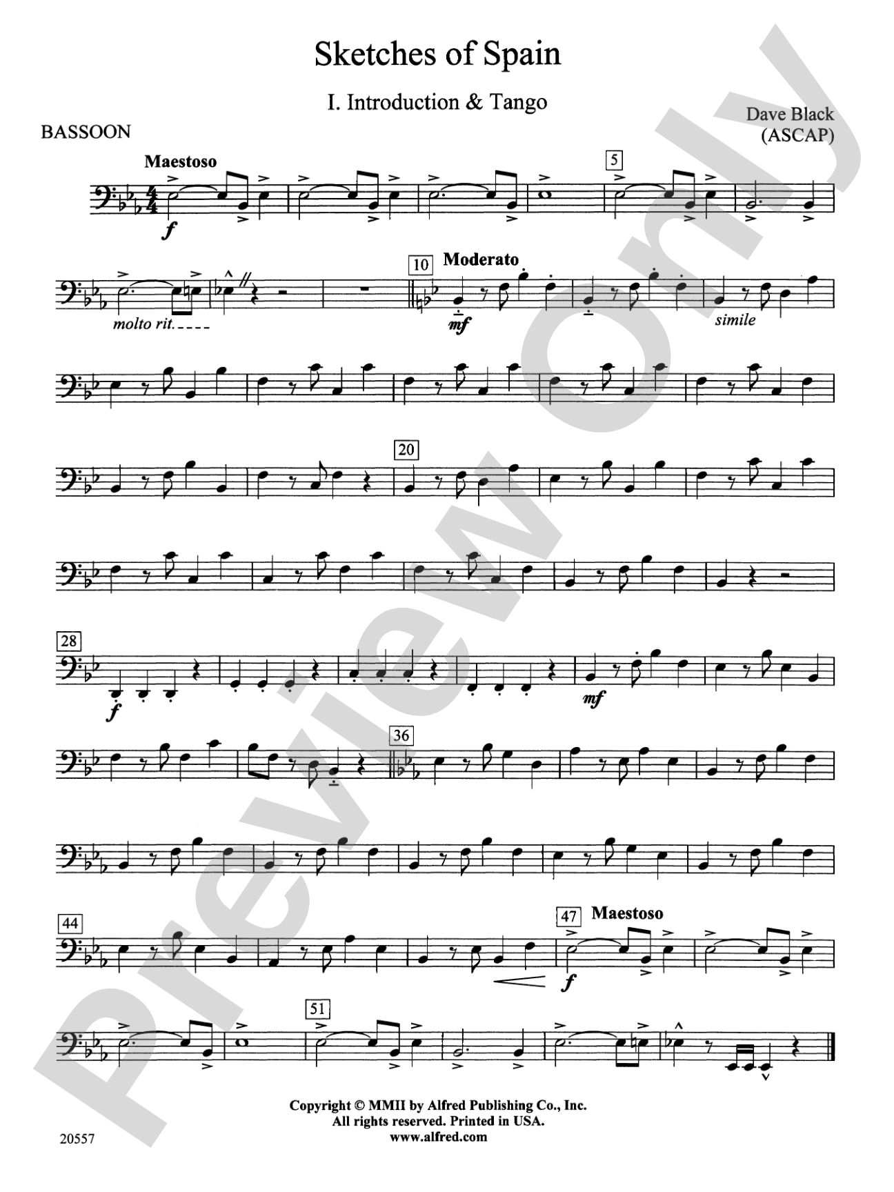 Sketches of Spain: Bassoon