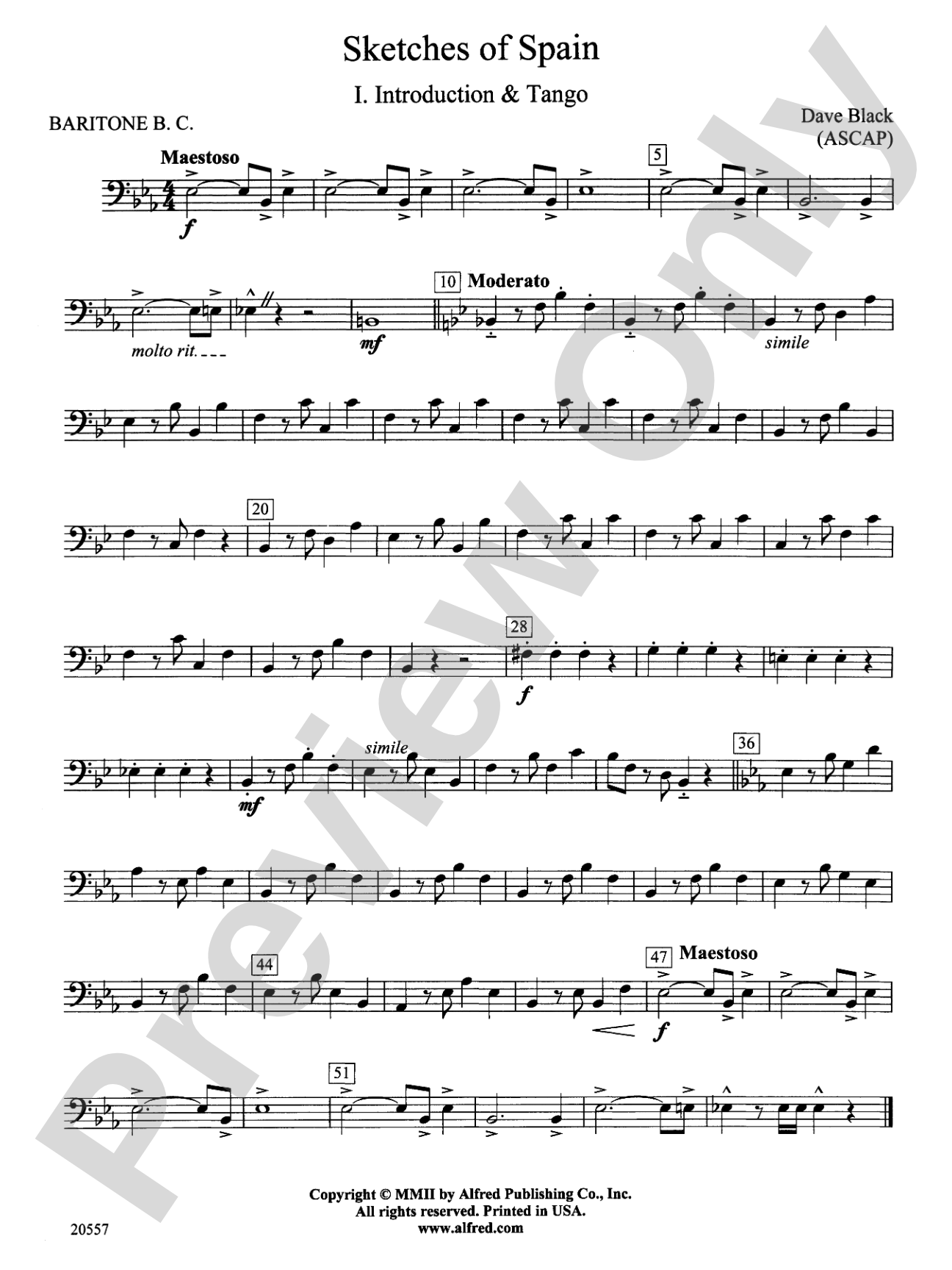 Sketches of Spain: Baritone B.C.