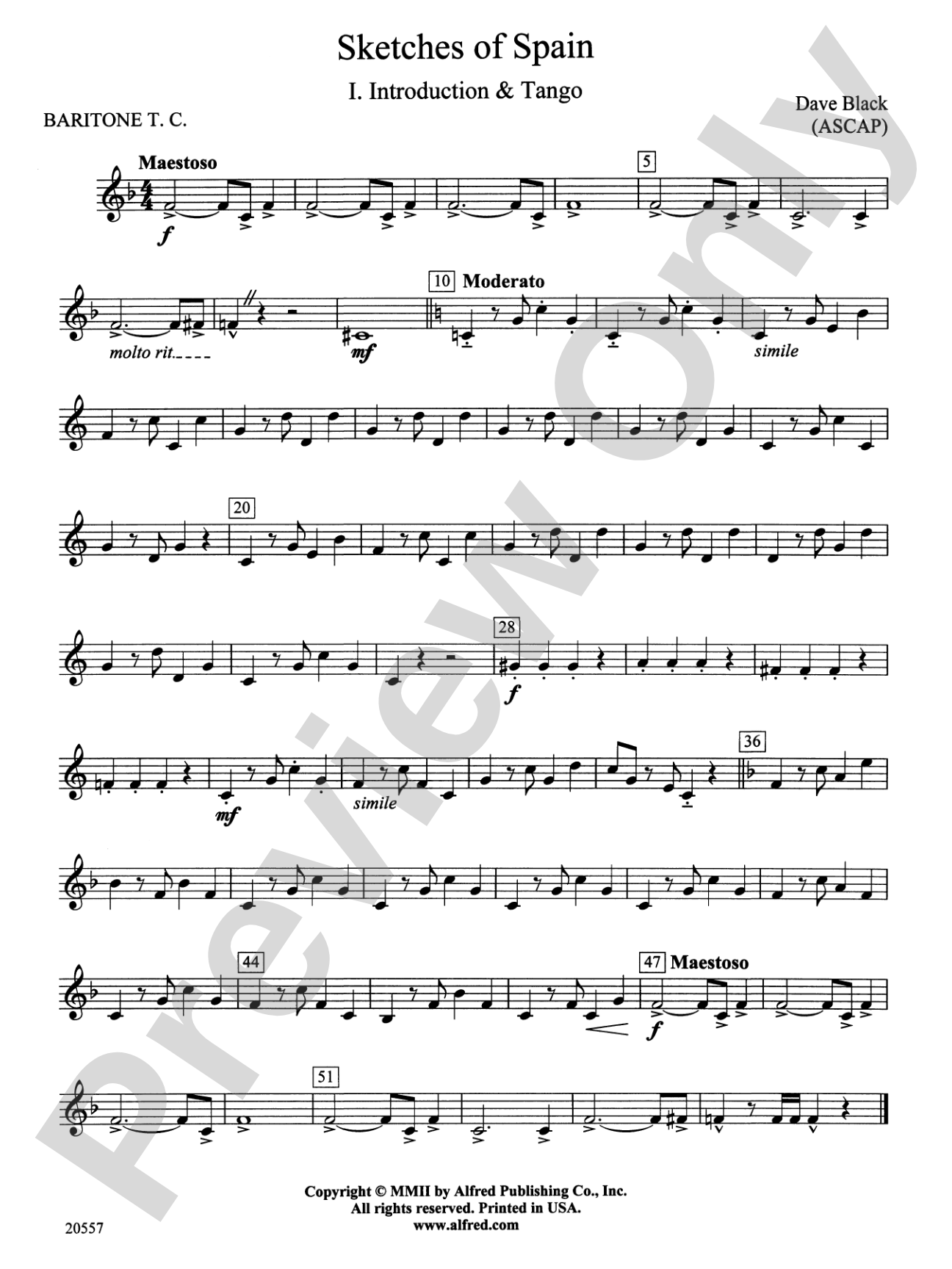 Sketches of Spain: Baritone T.C.