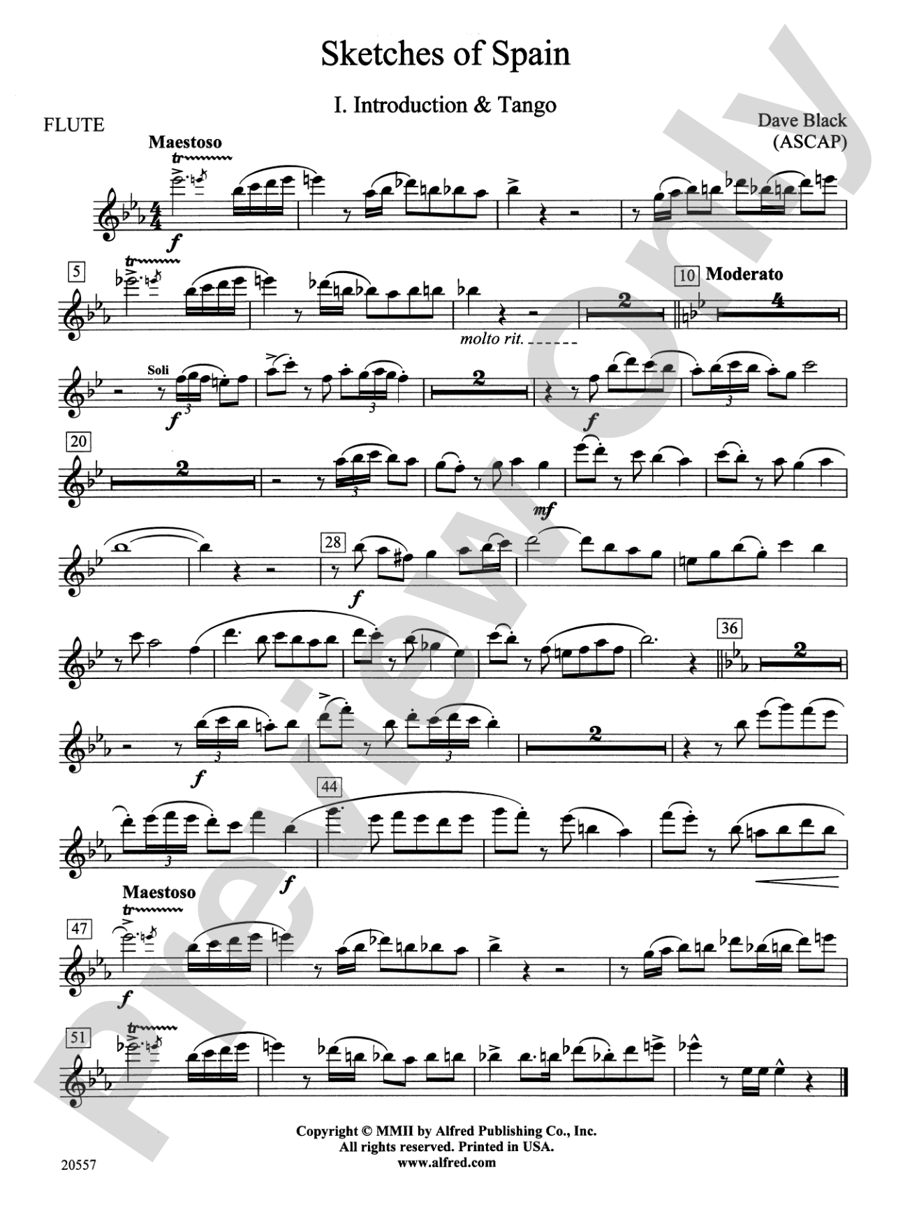 Sketches of Spain: Flute