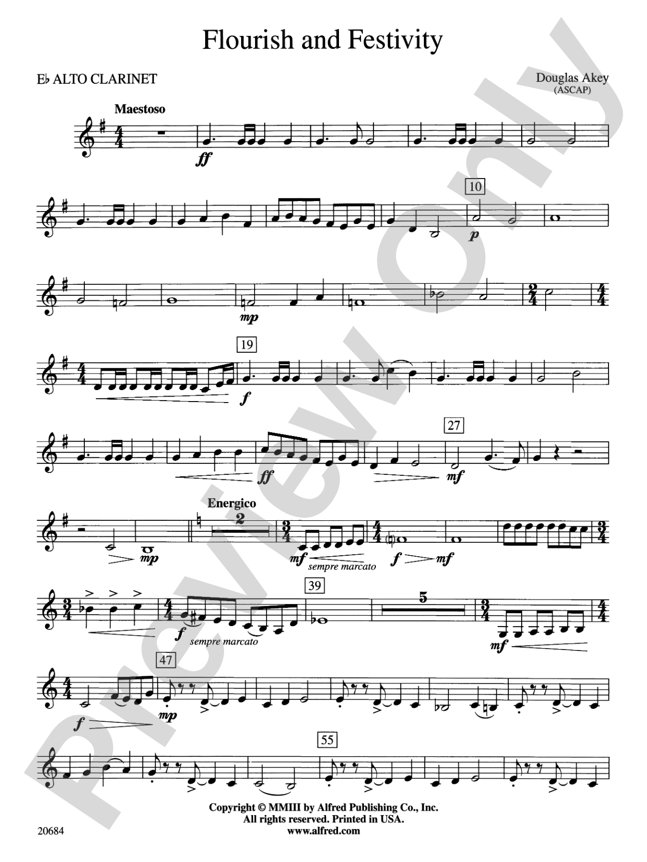 Flourish & Festivity: E-flat Alto Clarinet