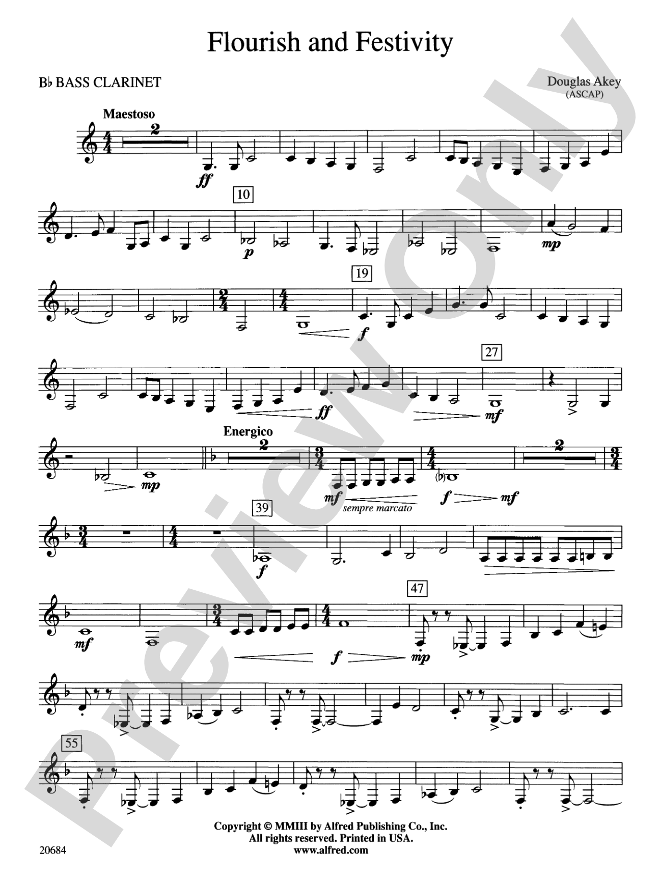 Flourish & Festivity: B-flat Bass Clarinet