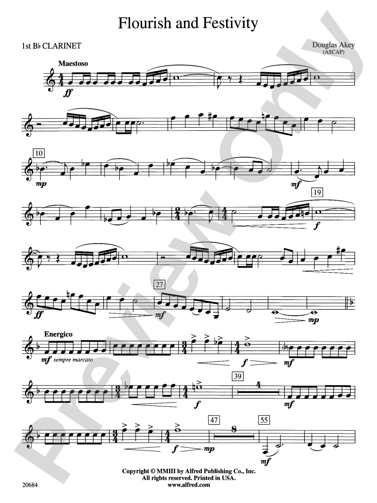 Flourish & Festivity: 1st B-flat Clarinet