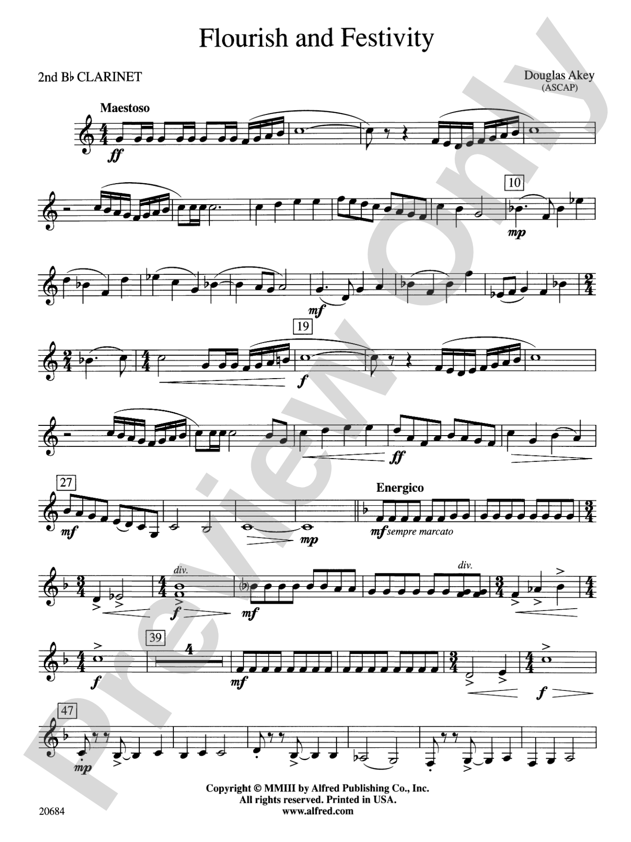 Flourish & Festivity: 2nd B-flat Clarinet