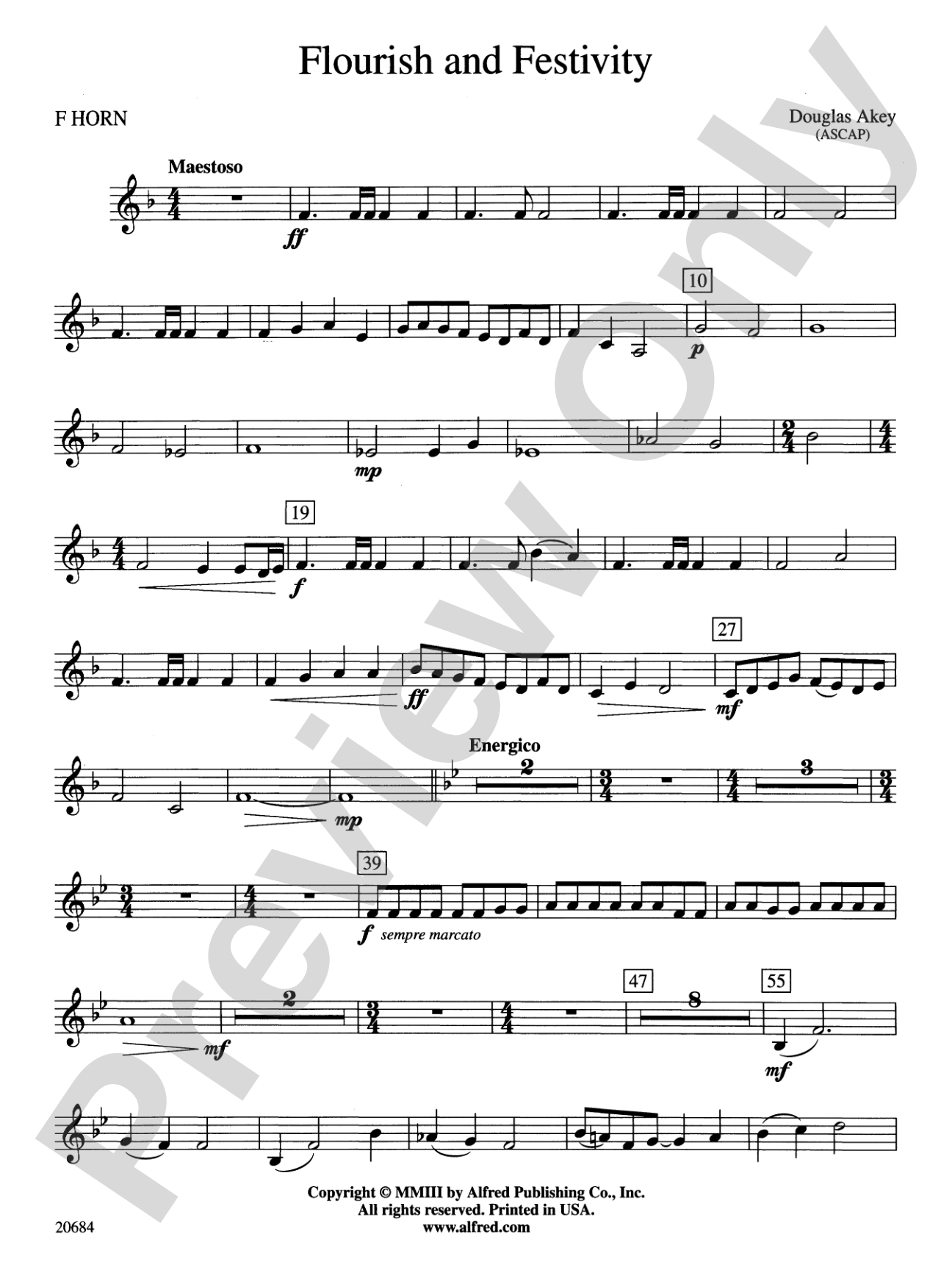 Flourish & Festivity: 1st F Horn