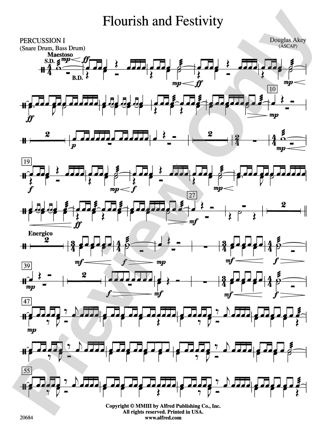 Flourish & Festivity: 1st Percussion