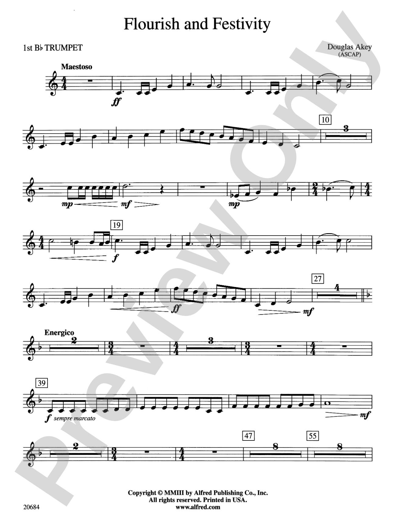 Flourish & Festivity: 1st B-flat Trumpet