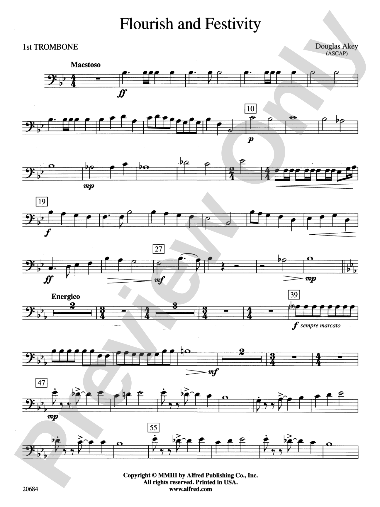 Flourish & Festivity: 1st Trombone