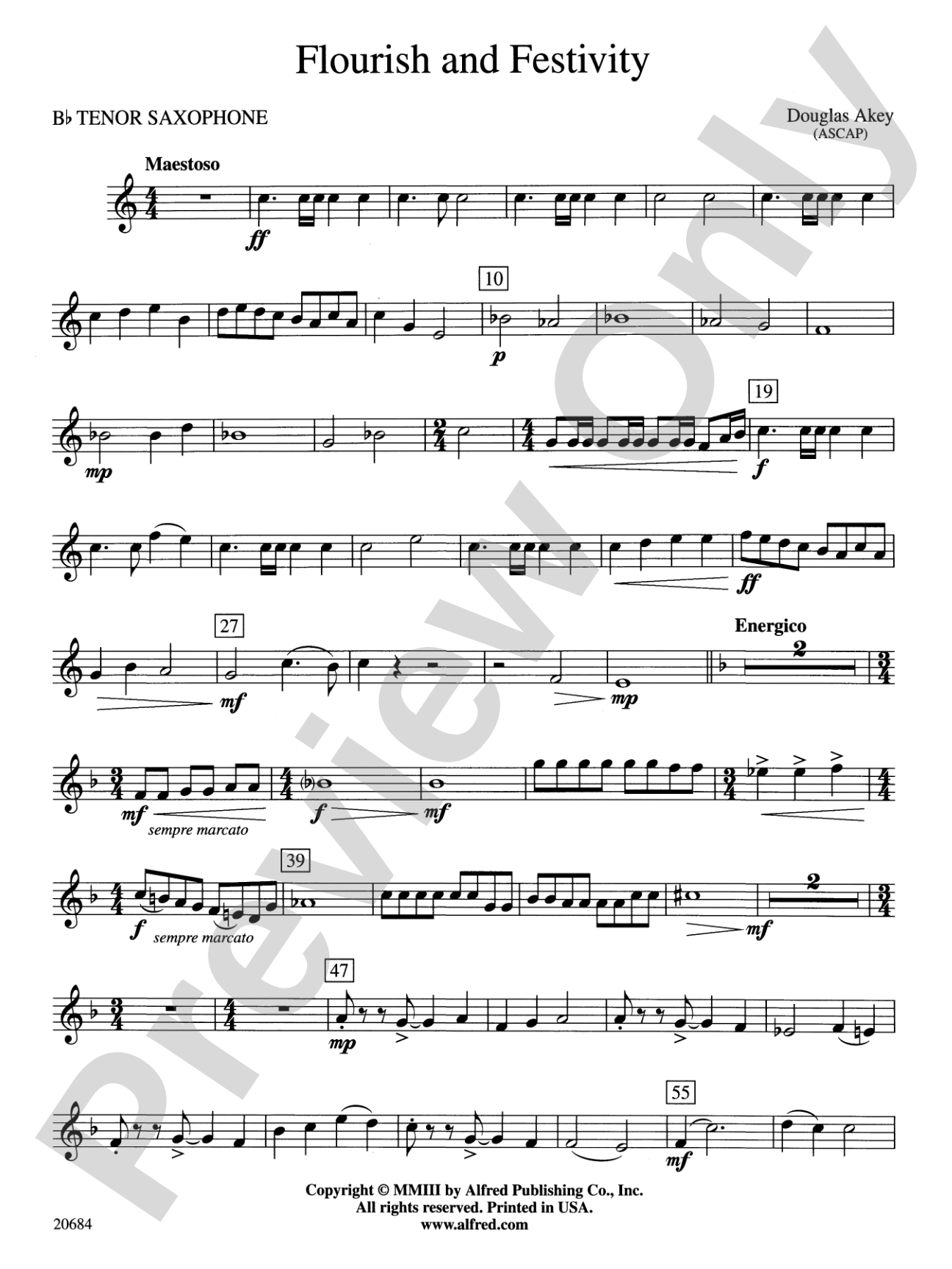 Flourish & Festivity: B-flat Tenor Saxophone