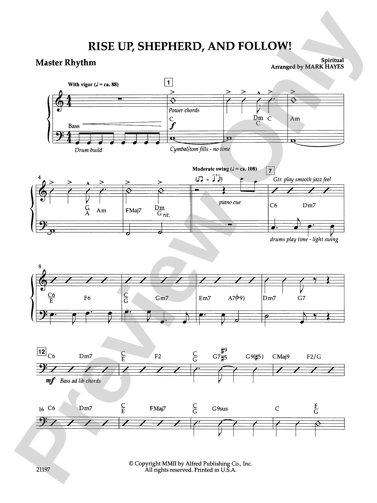 Rise Up, Shepherd, and Follow!: Master Rhythm: Choral SoundPax