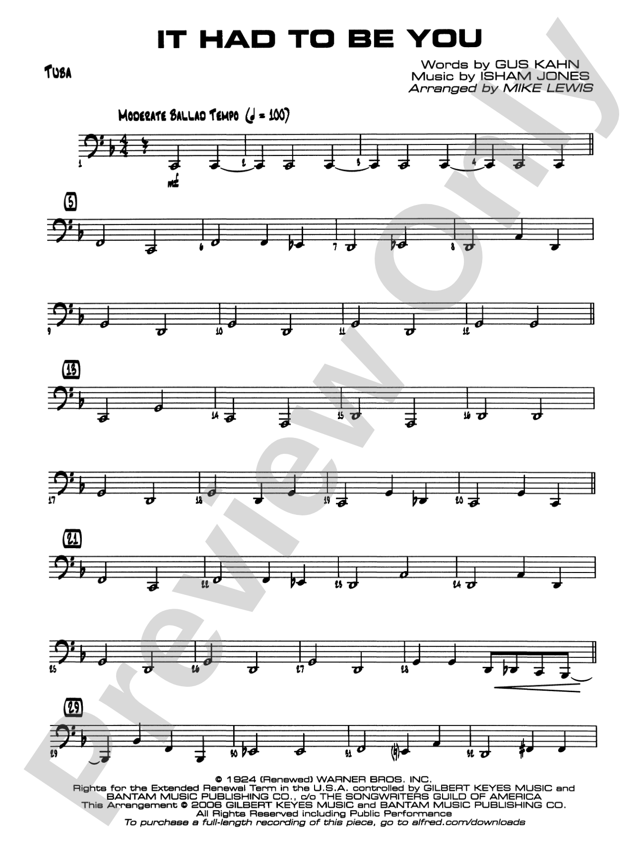 It Had to Be You: Tuba