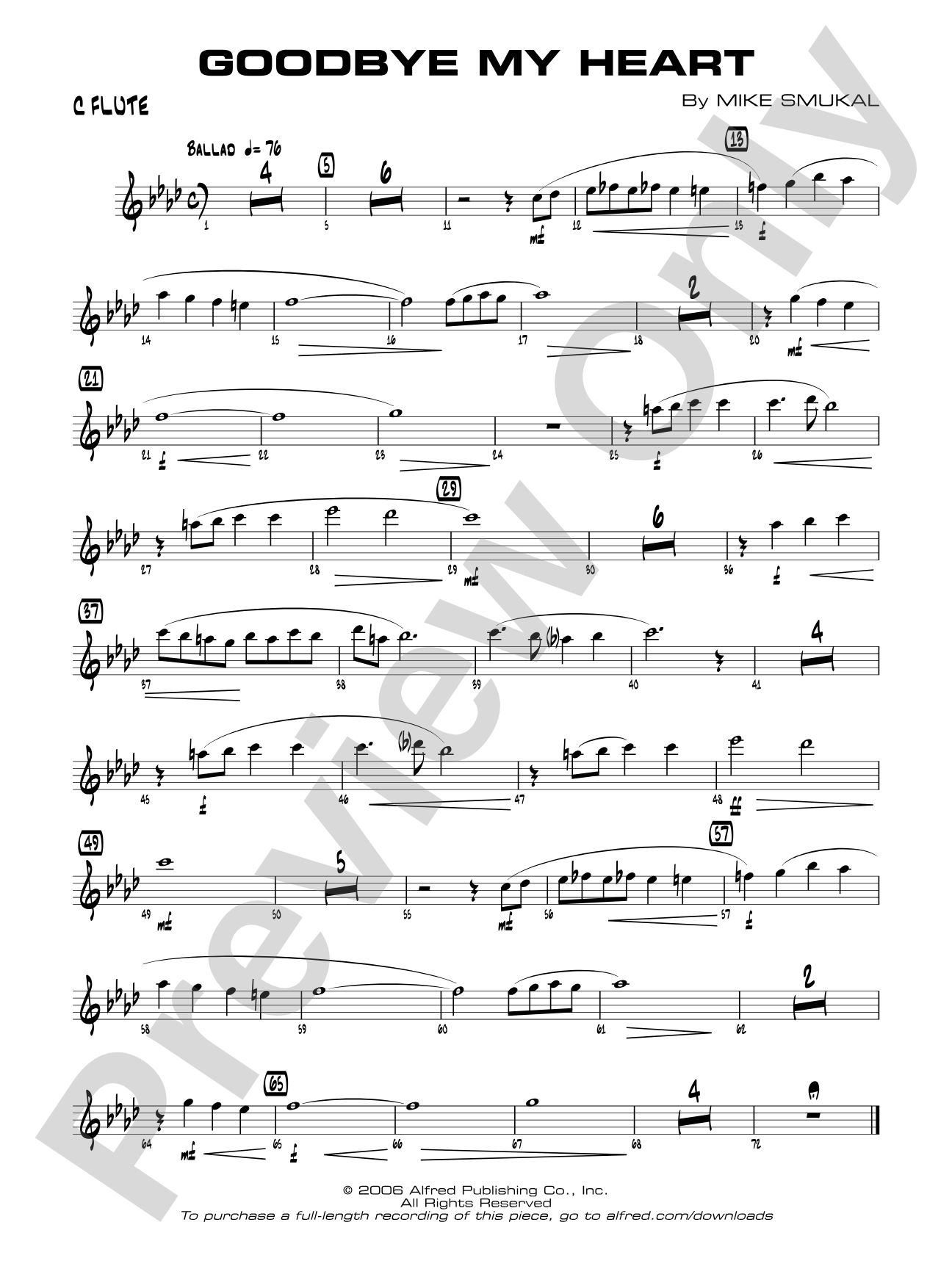 Goodbye My Heart: Flute