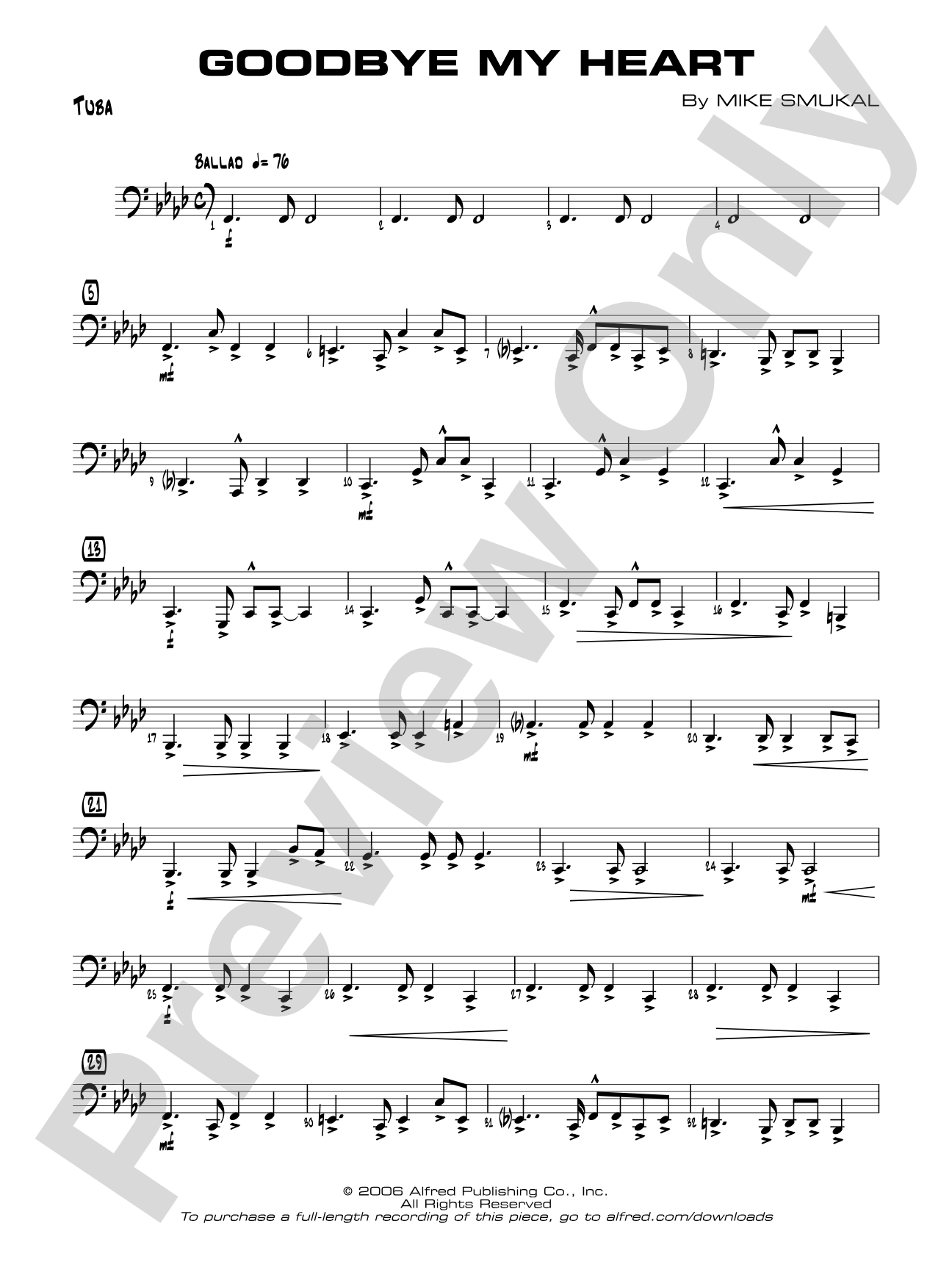 Goodbye My Heart: Tuba
