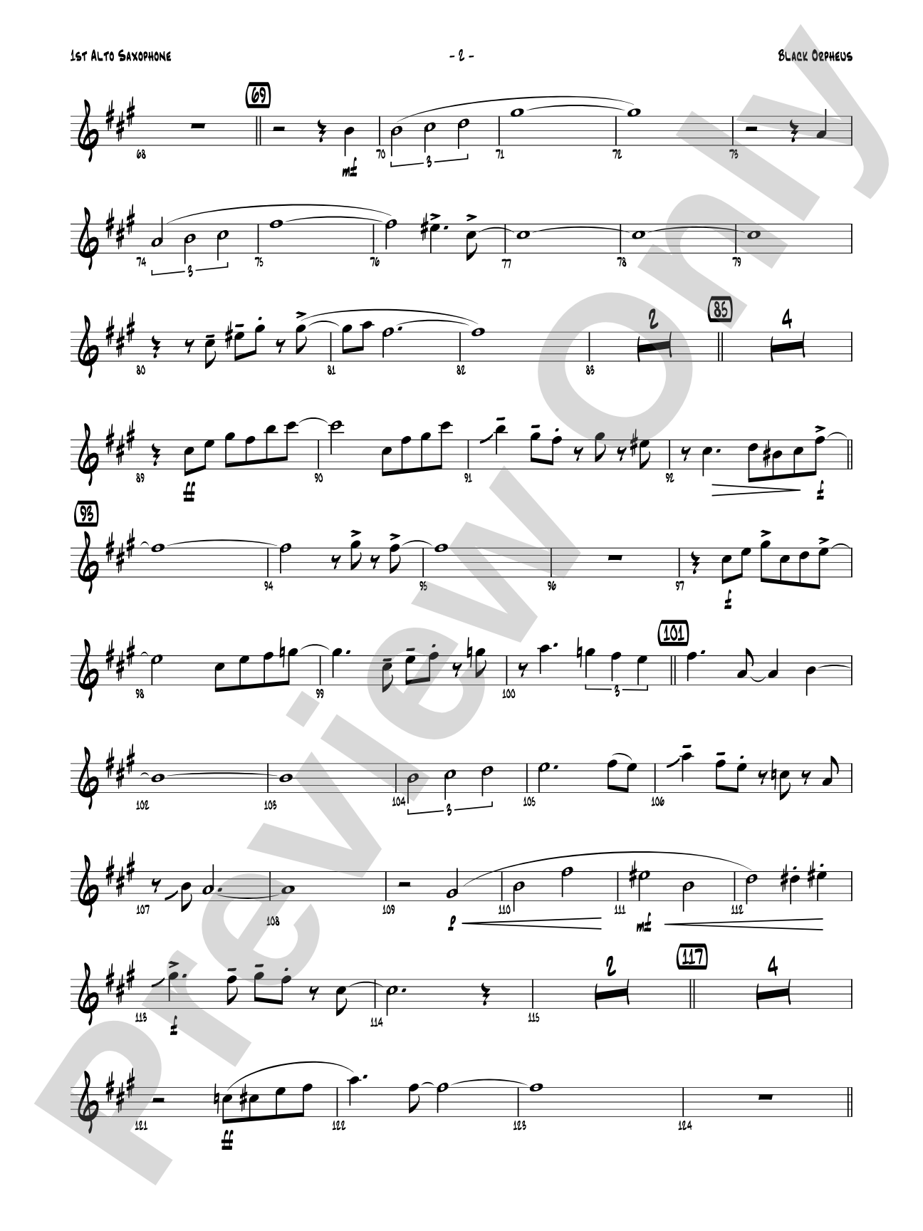 Black Orpheus: E-flat Alto Saxophone