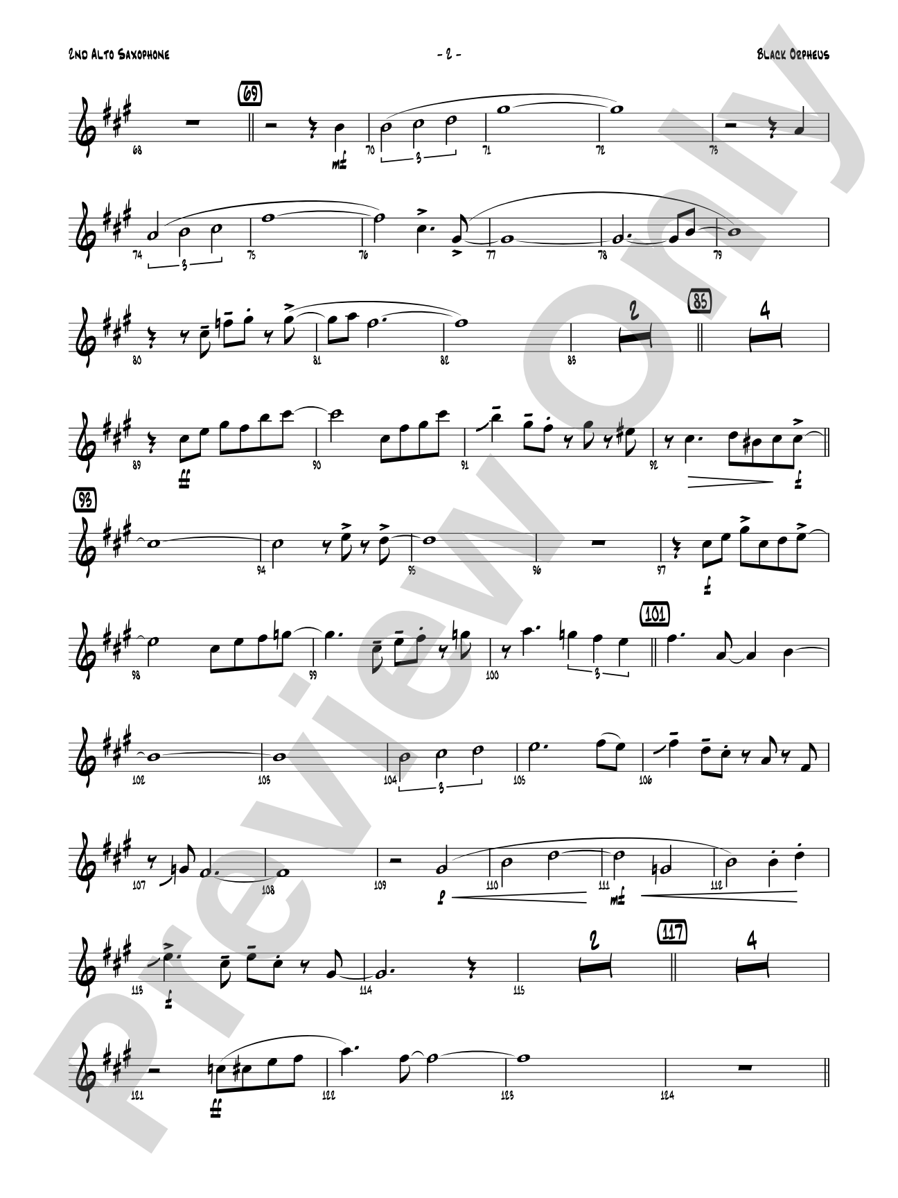 Black Orpheus: 2nd E-flat Alto Saxophone