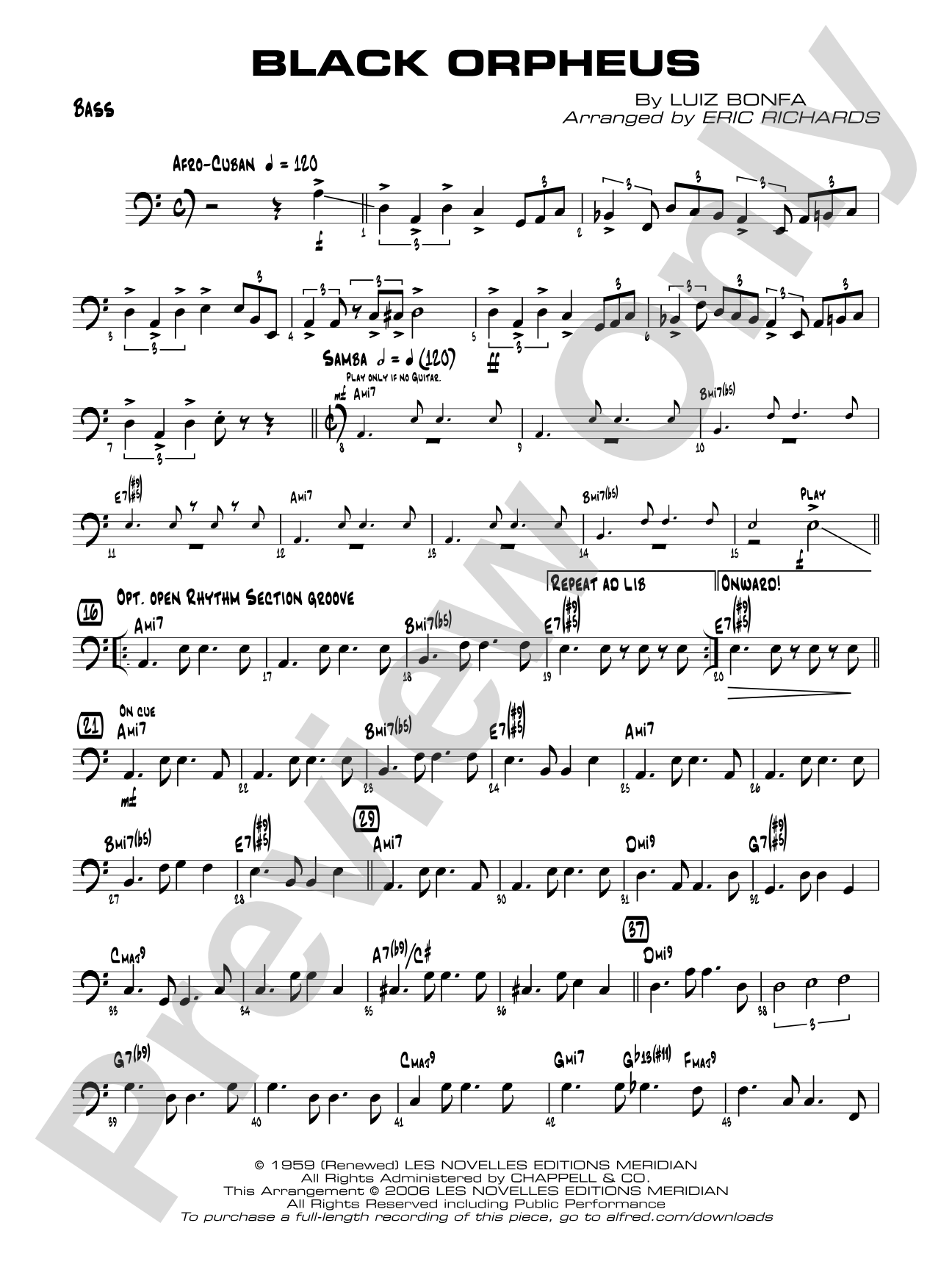 Black Orpheus: String Bass