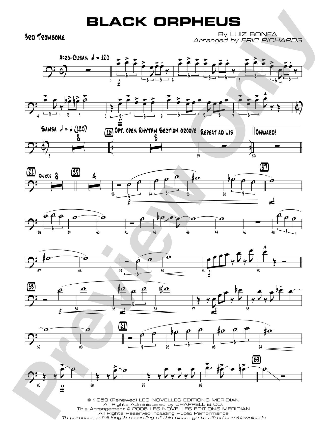 Black Orpheus: 3rd Trombone