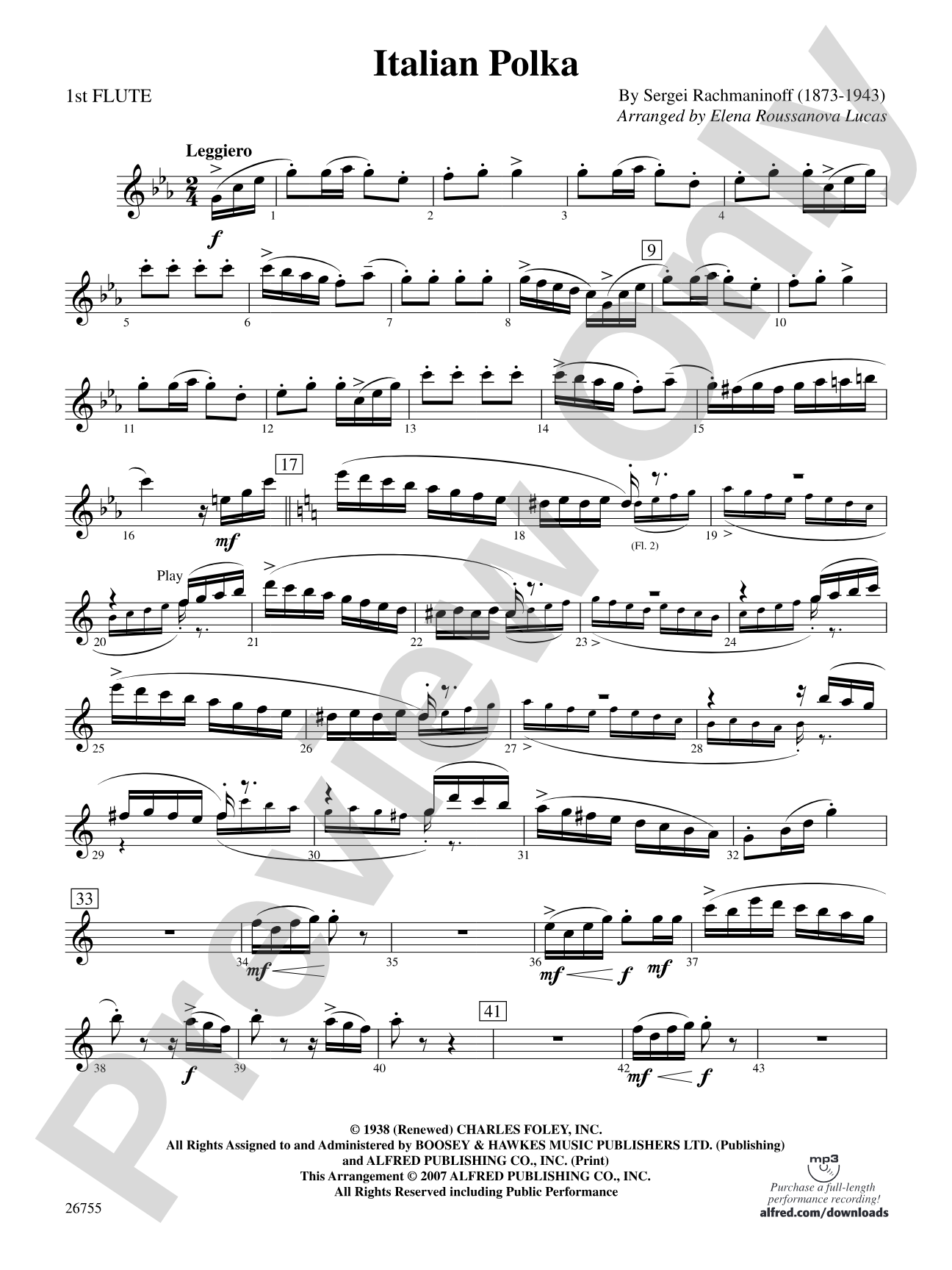 Italian Polka: Flute