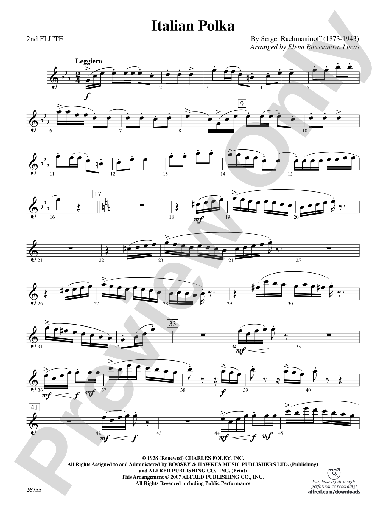 Italian Polka: 2nd Flute