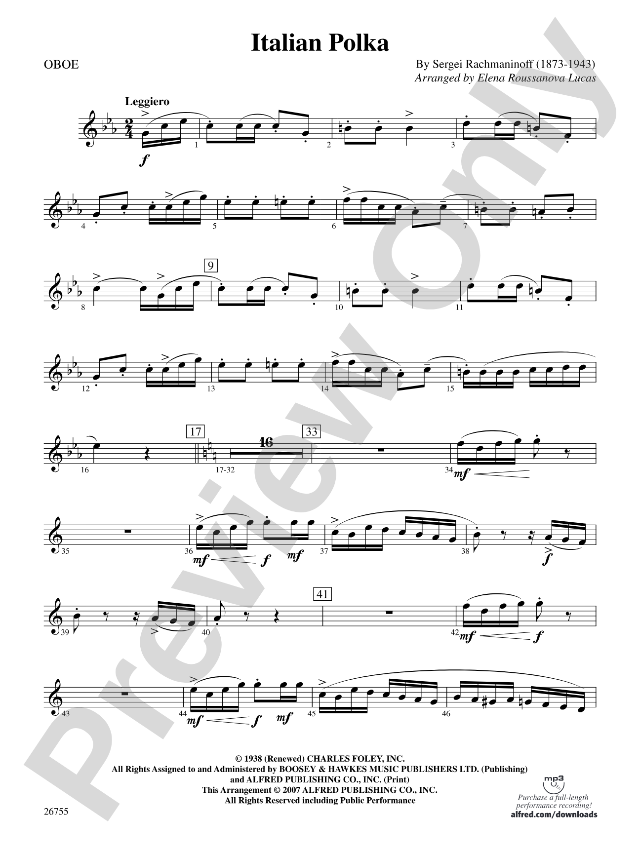 Italian Polka: Oboe