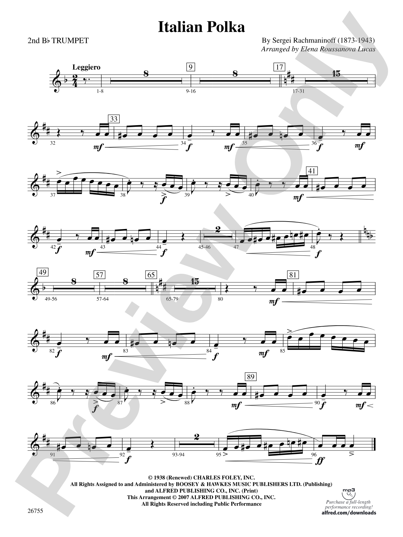 Italian Polka: 2nd B-flat Trumpet