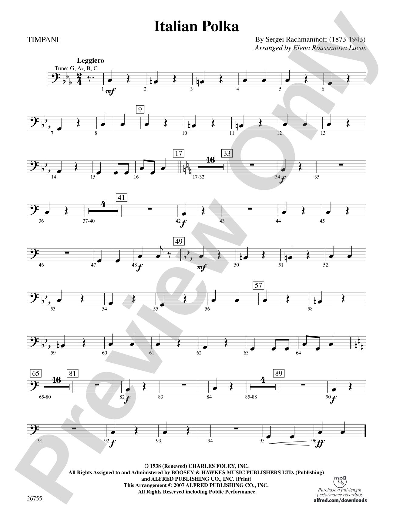 Italian Polka: Timpani