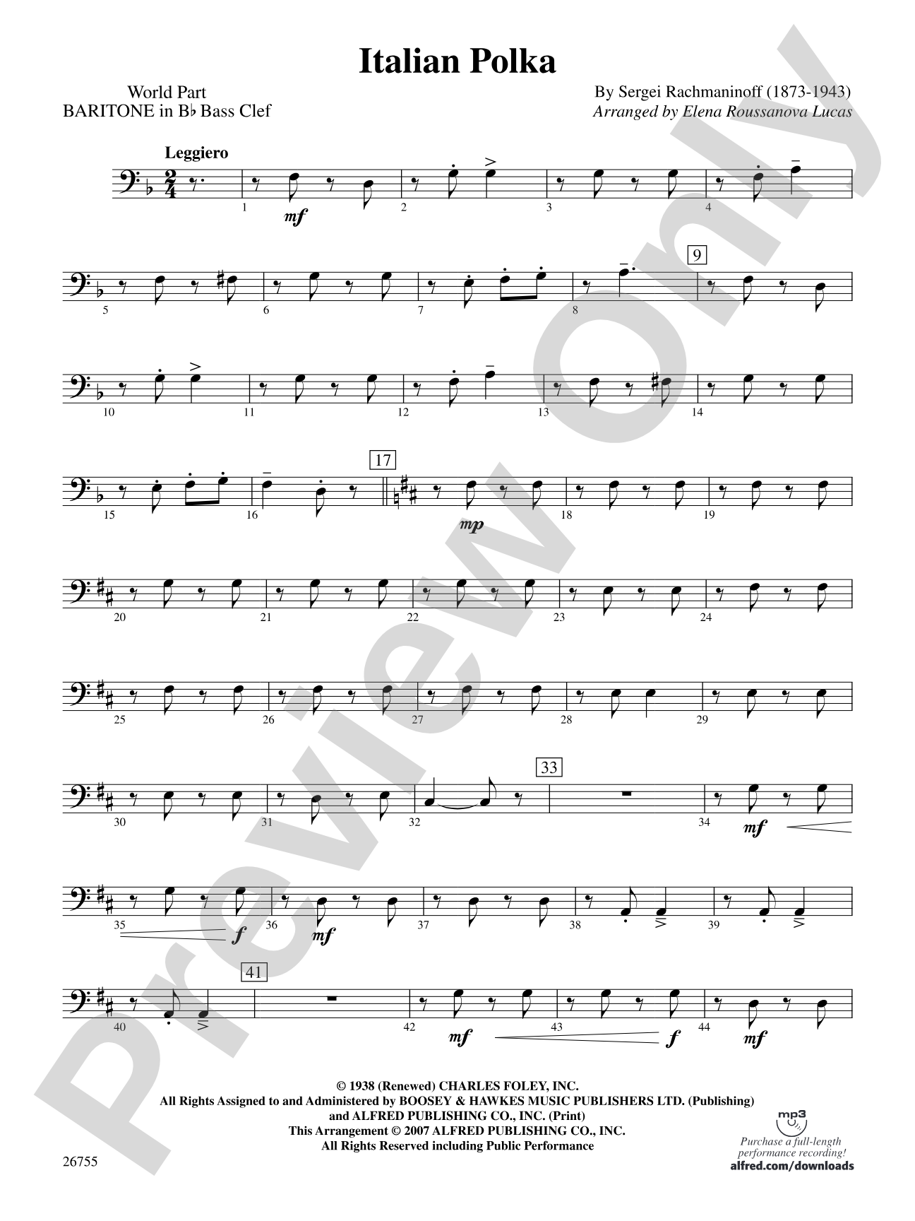 Italian Polka: (wp) B-flat Baritone B.C.