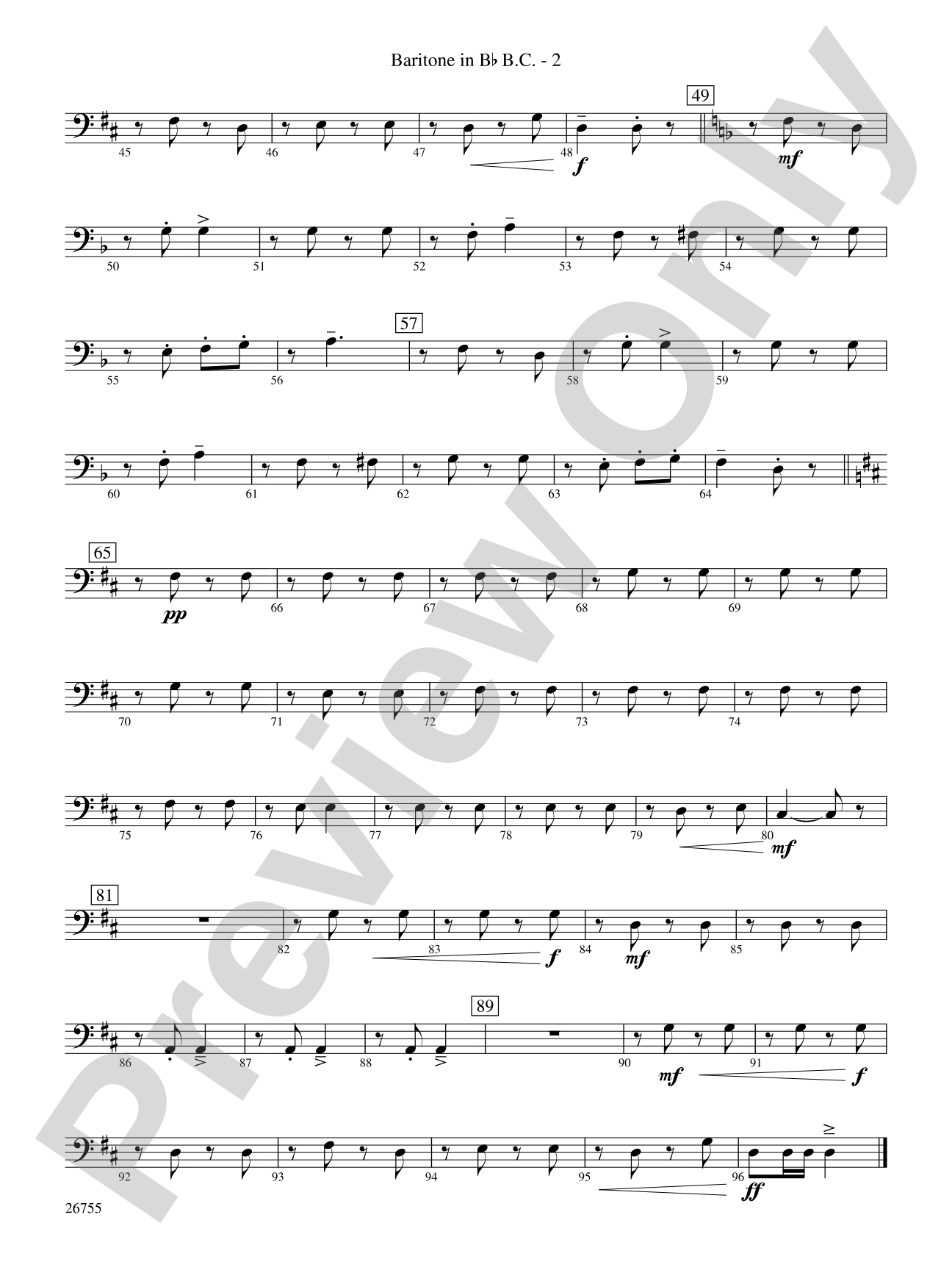 Italian Polka: (wp) B-flat Baritone B.C.