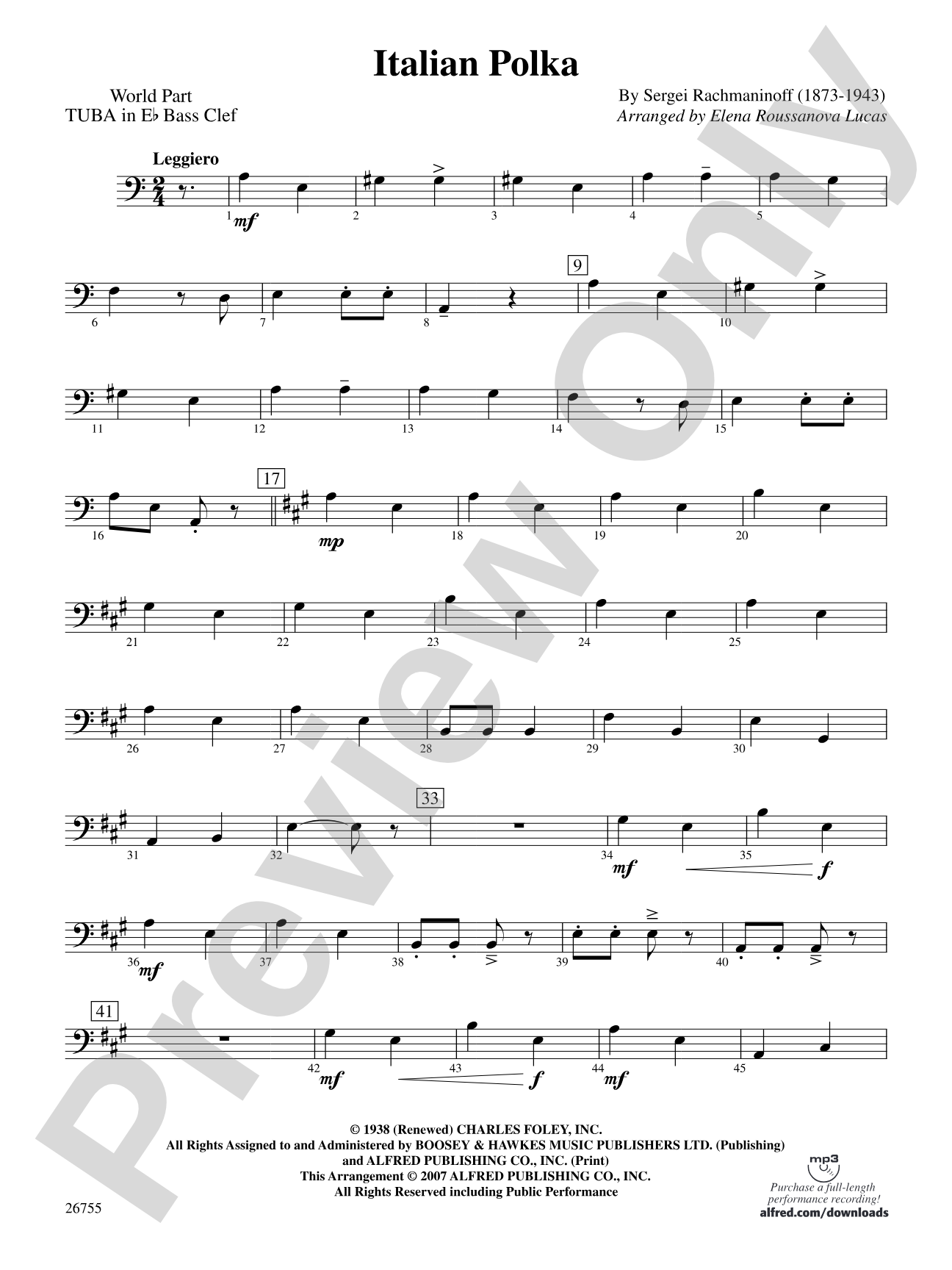 Italian Polka: (wp) E-flat Tuba B.C.